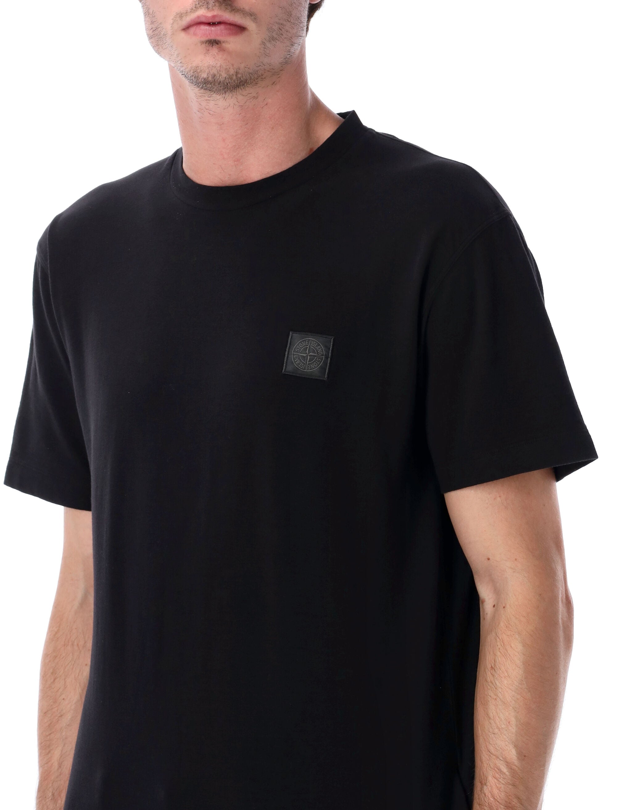 Stone Island Ghost cotton jersey slim T-shirt Black