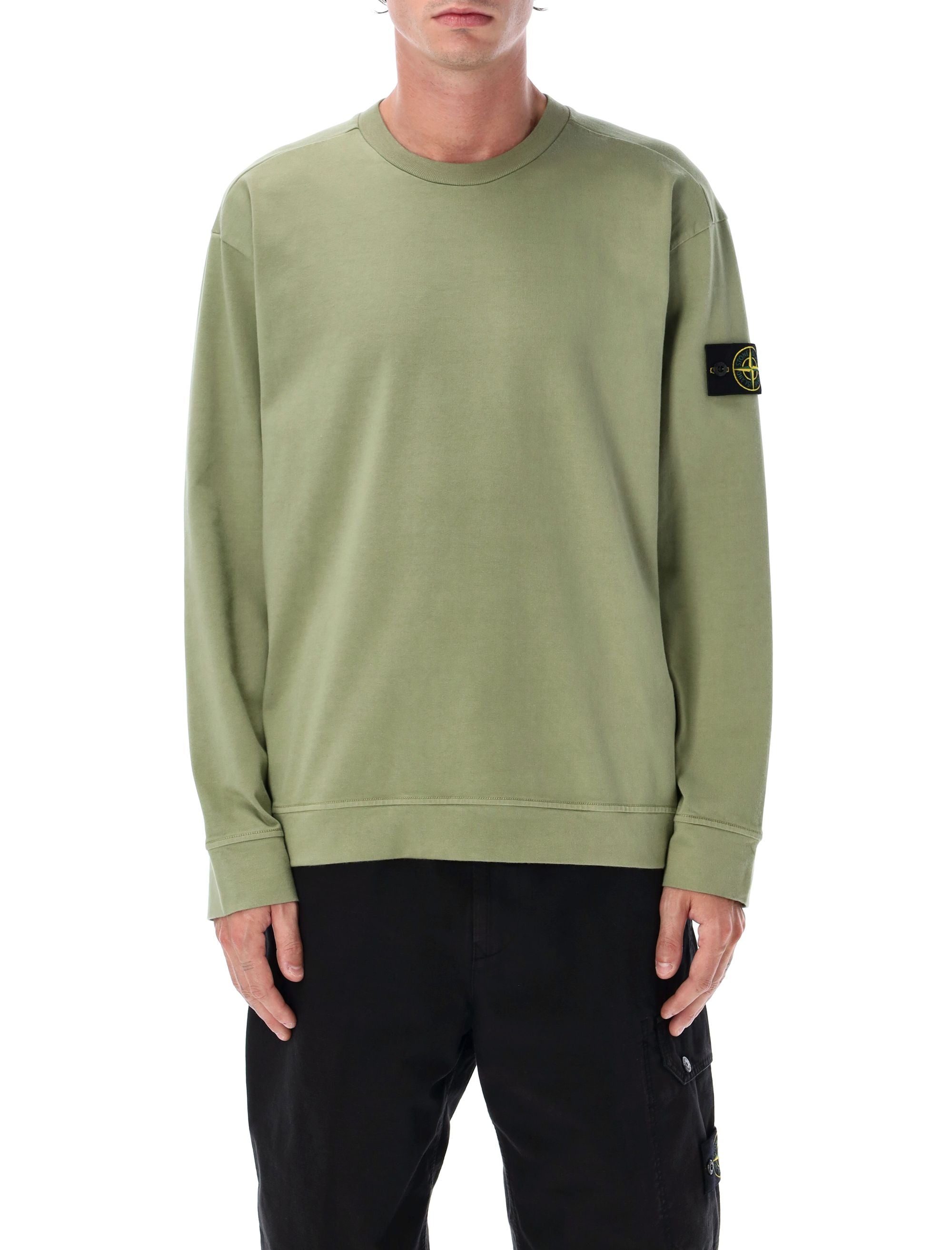 Stone Island Heavy Cotton Crewneck Sweatshirt Sage