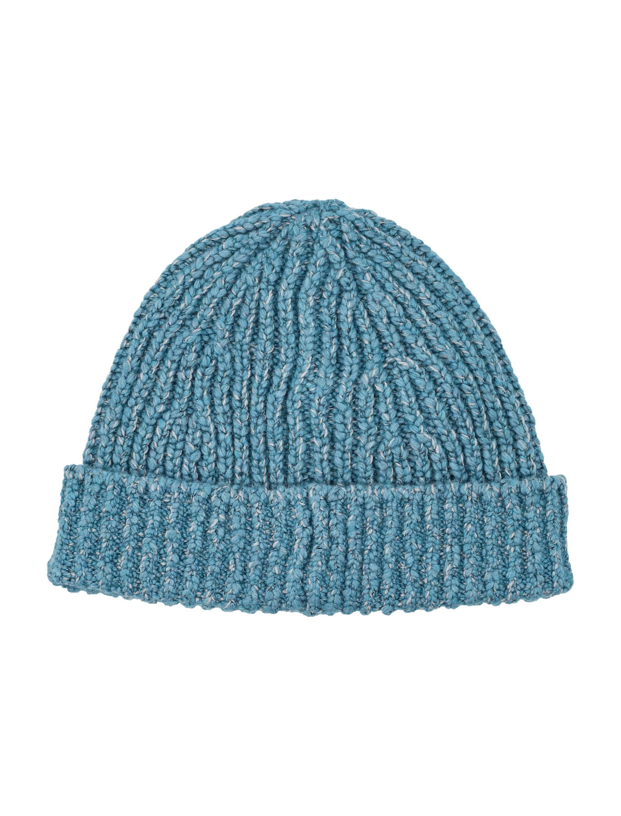 Stone Island mouliné wool beanie with Compass logo Light Blue Virgin Hat