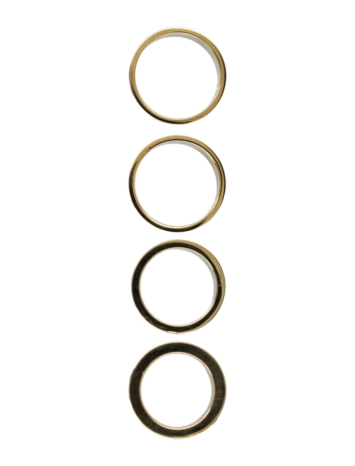 MM6 Maison Margiela stacked numeric metal ring Gold Brass