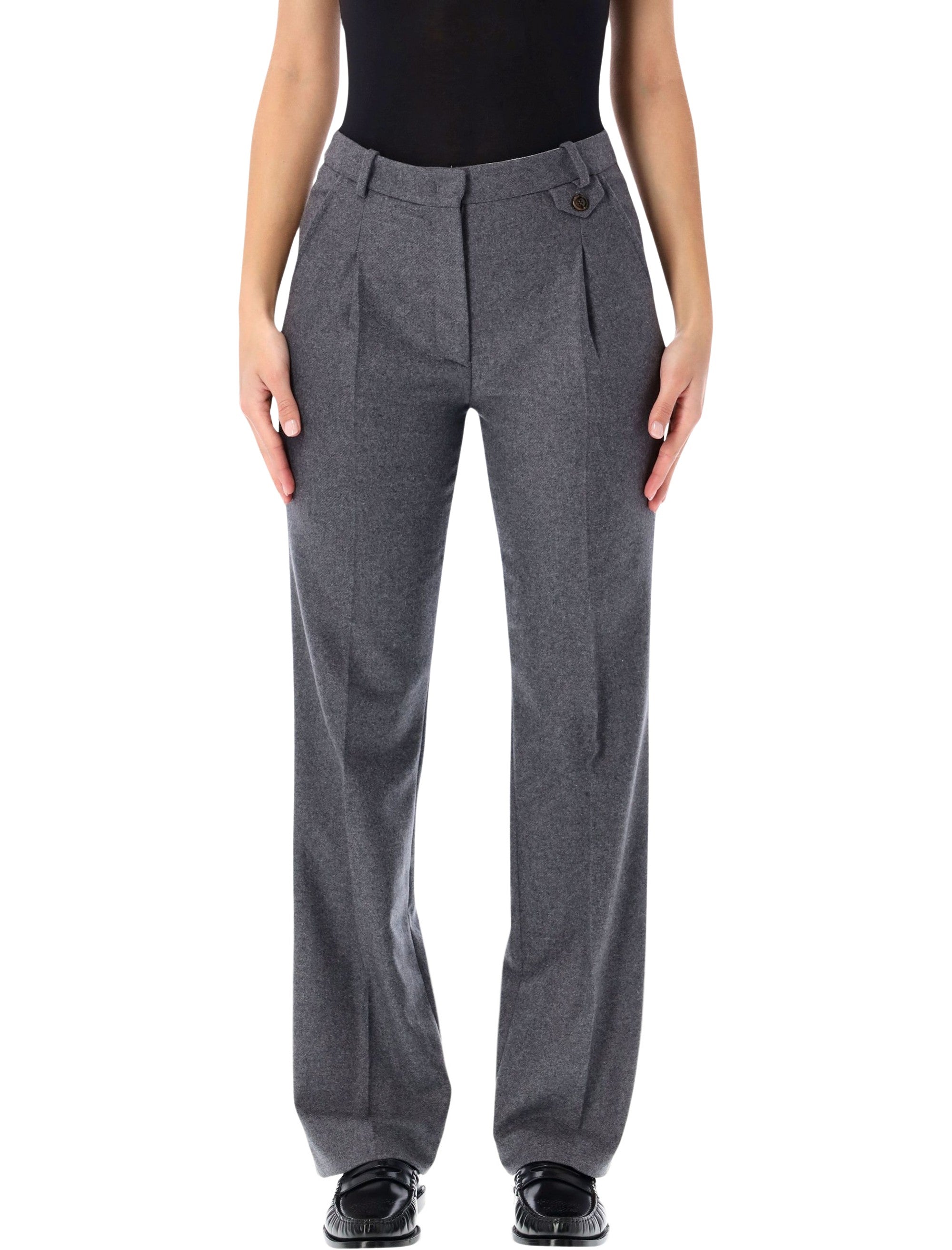 The Garment Mitch pants in grey melange wool Recycled