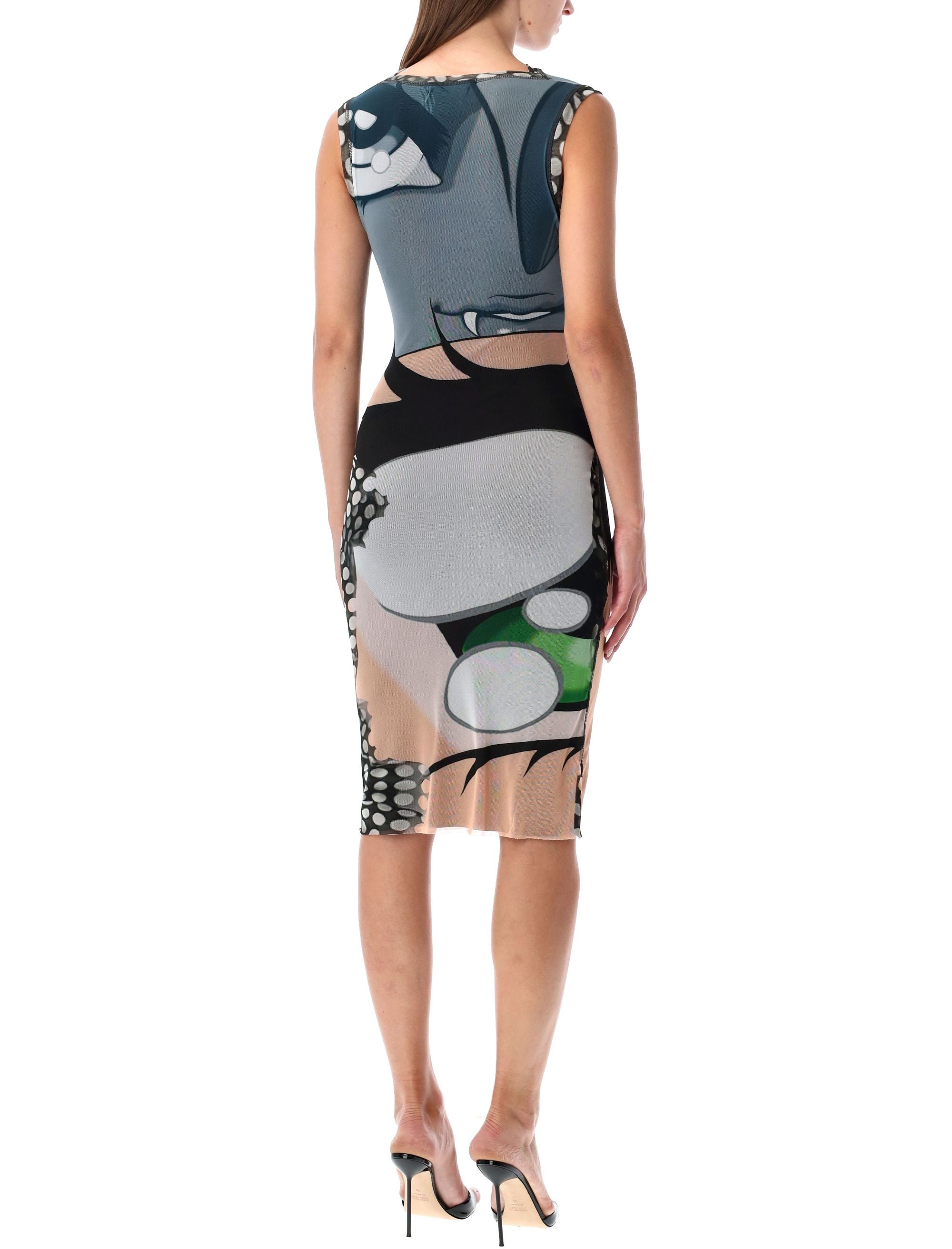 Julien Ceccaldi printed bodycon midi dress Prt Recycled Polyester
