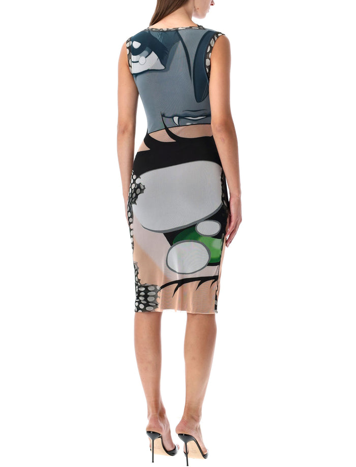 Julien Ceccaldi printed bodycon midi dress Prt Recycled Polyester