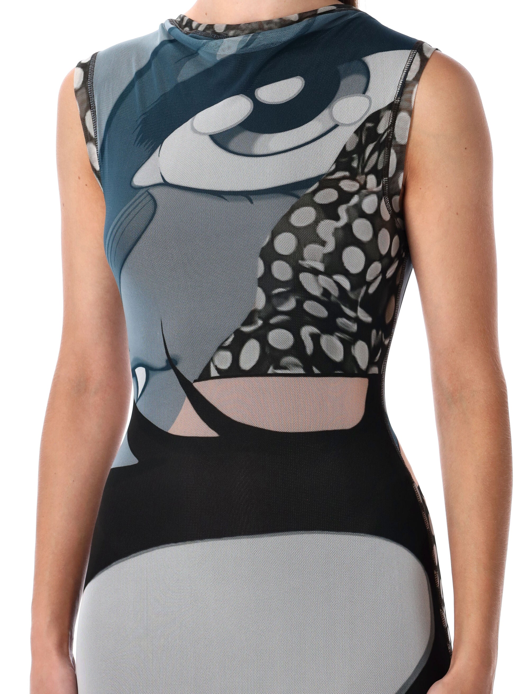 Julien Ceccaldi printed bodycon midi dress Prt Recycled Polyester