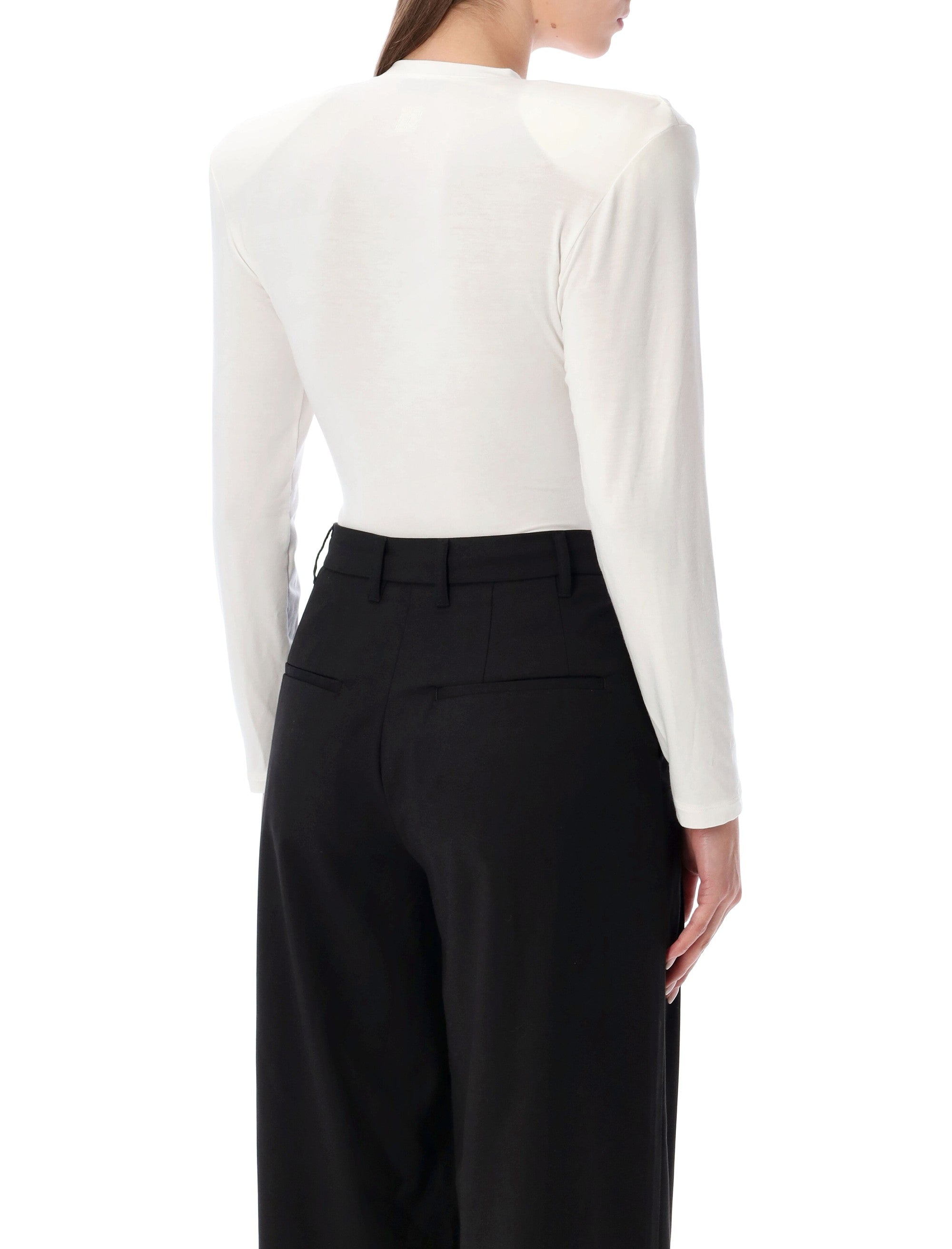 Magda Butrym cream jersey bodysuit Circulose