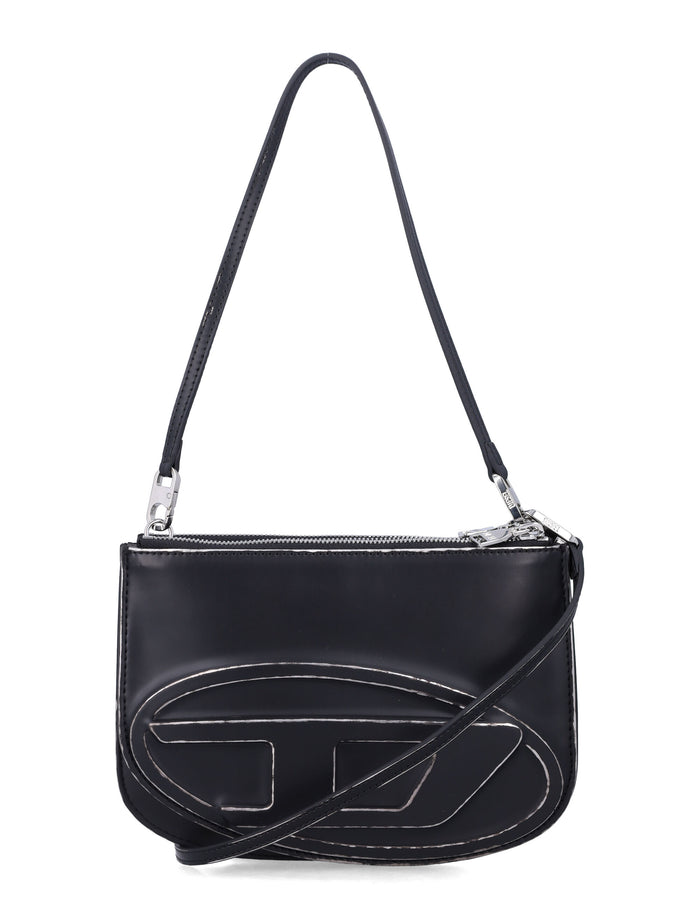 Diesel 1DR Twin eco-leather shoulder bag Black Wash Polyurethane Lining