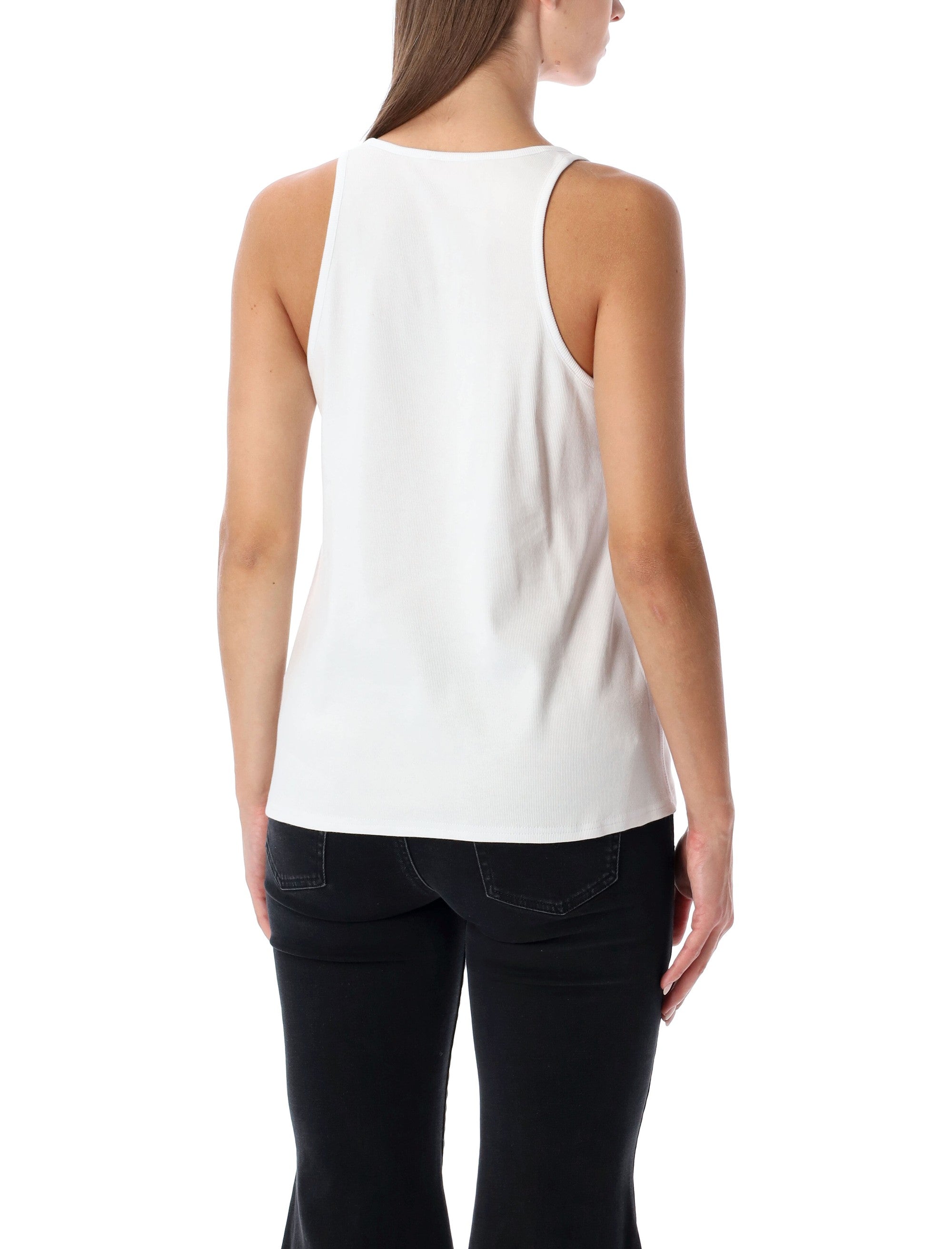 Diesel White Organic Cotton Tank Top