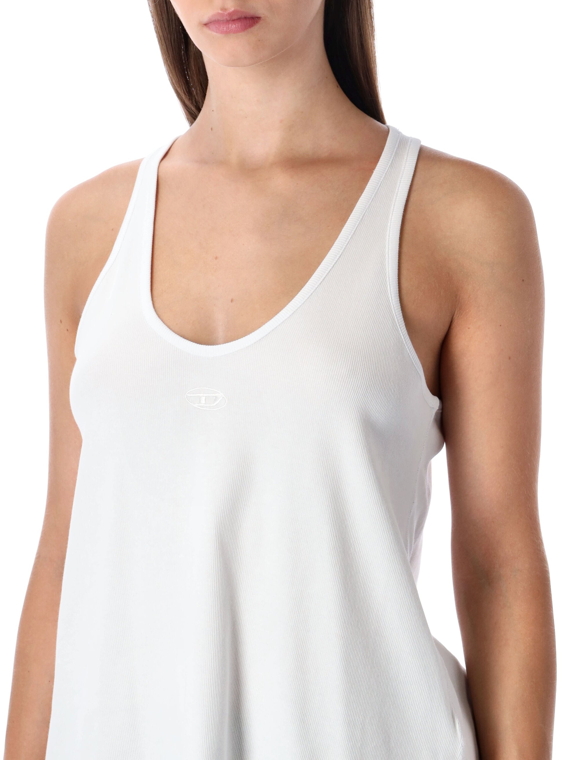 Diesel White Organic Cotton Tank Top