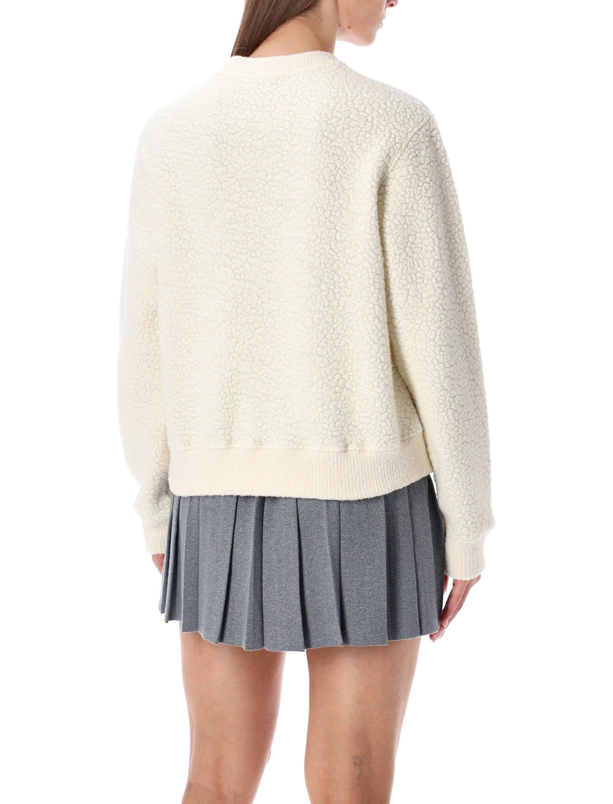 Casablanca terry fleece crew sweatshirt Off White Wool