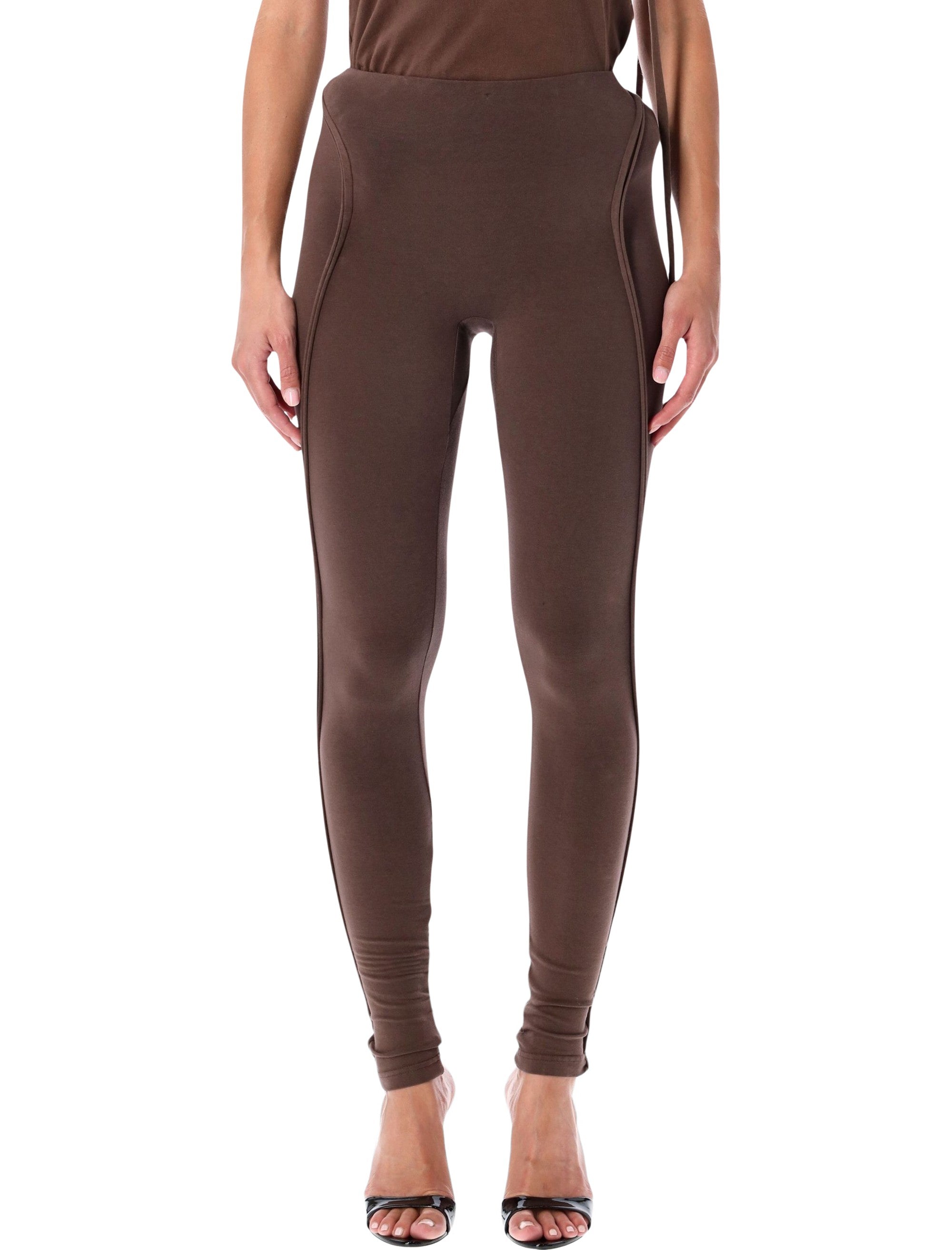Ottolinger Sculpted Hip brown organic cotton leggings Dark