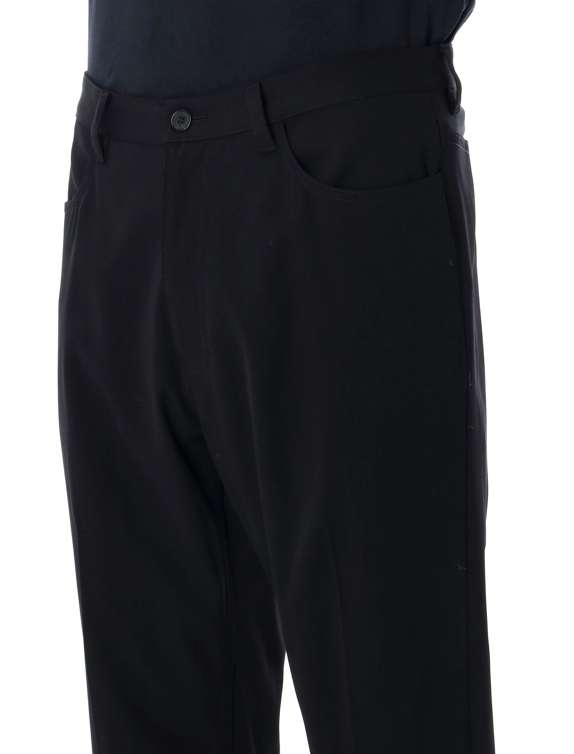 Balenciaga straight fit stretch twill tailored pants Black Wool