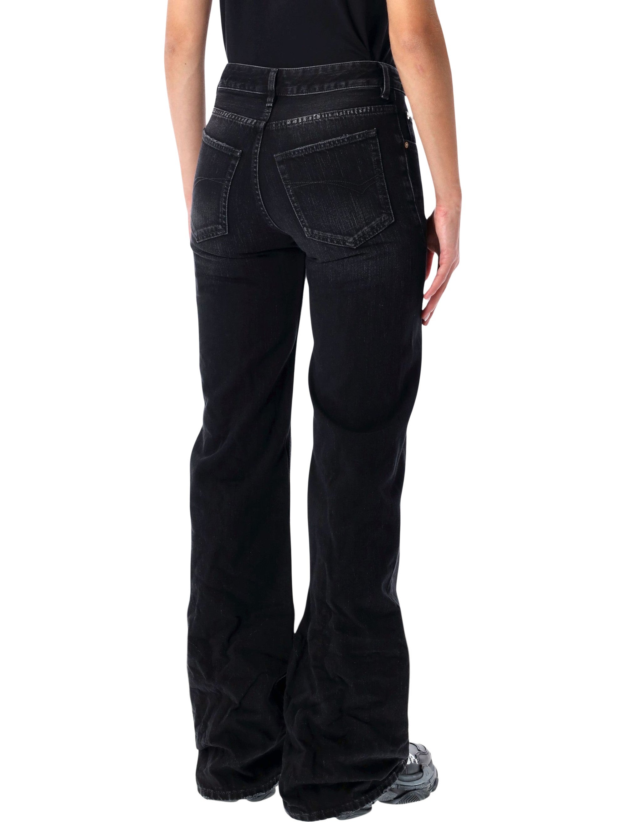 Balenciaga wide-leg washed black denim jeans Cotton