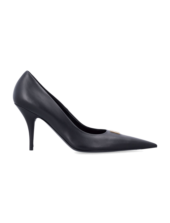 Balenciaga Avenue BB leather pumps Black Calf Skin