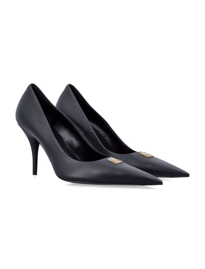Balenciaga Avenue BB leather pumps Black Calf Skin