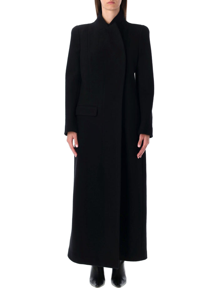 Tom Ford Long Wool Coat Blac Black Lining
