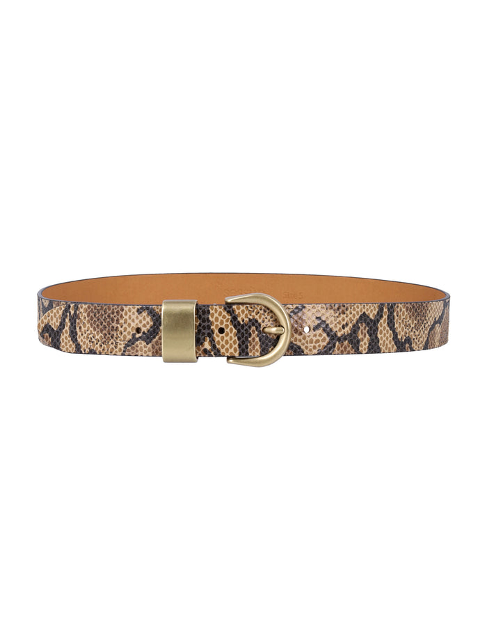 Sessùn Miloa E Python-Print Suede Belt Phyton Print Leather Crust