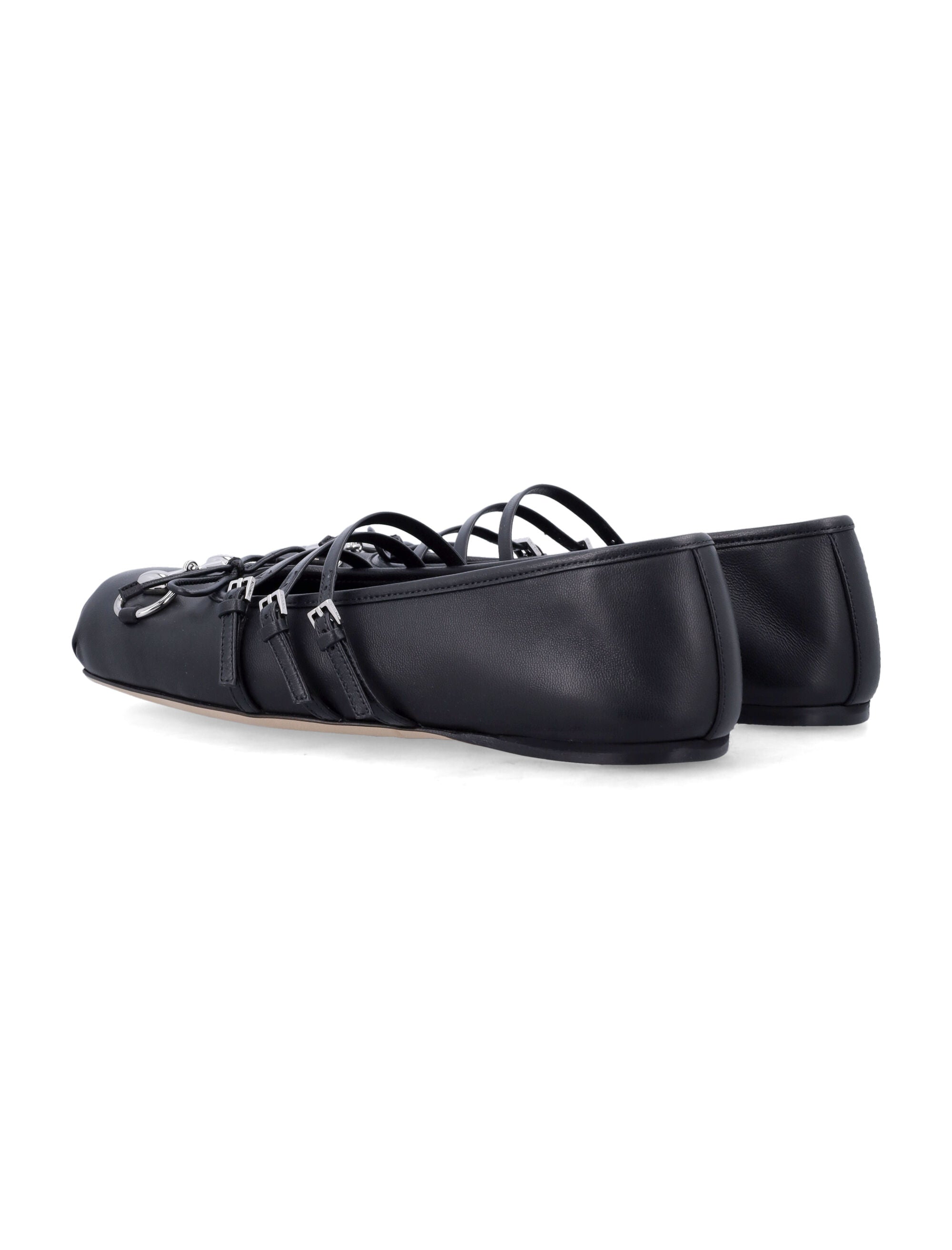 Horsebit nappa ballerina Black Lamb Flat Shoes