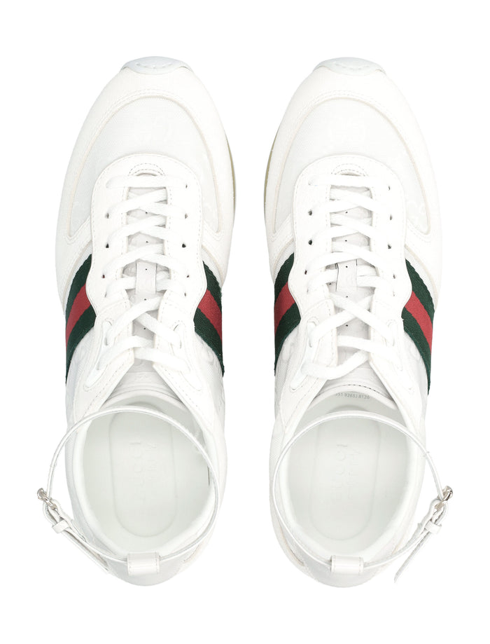 Gucci Re-Motion White GG Nylon Womens Trainer Polyamide Details Sneaker