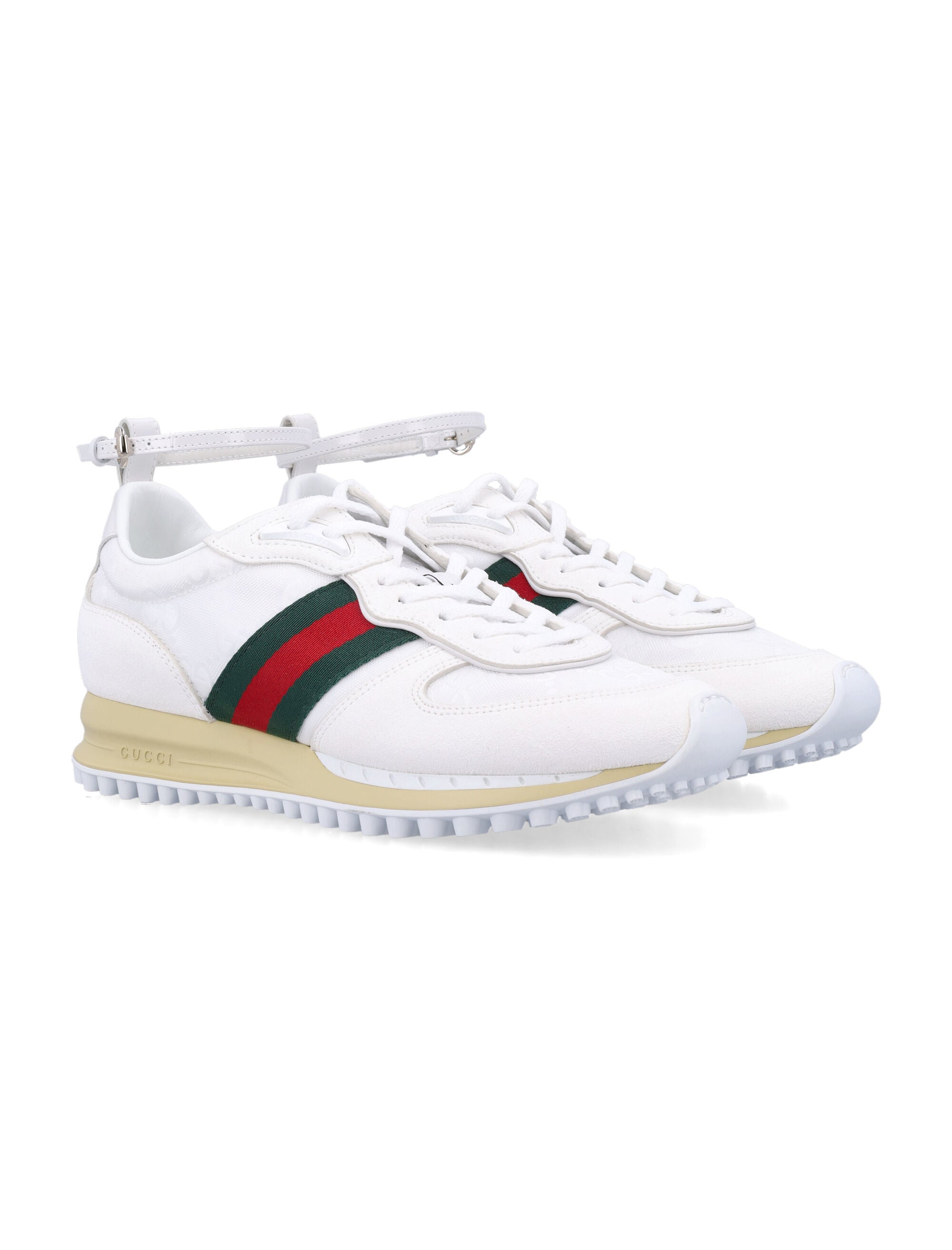 Gucci Re-Motion White GG Nylon Womens Trainer Polyamide Details Sneaker