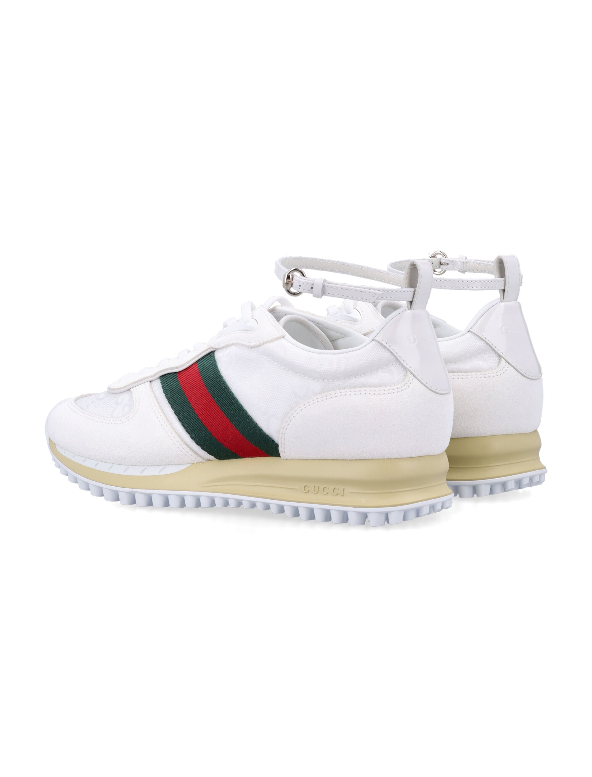 Gucci Re-Motion White GG Nylon Womens Trainer Polyamide Details Sneaker
