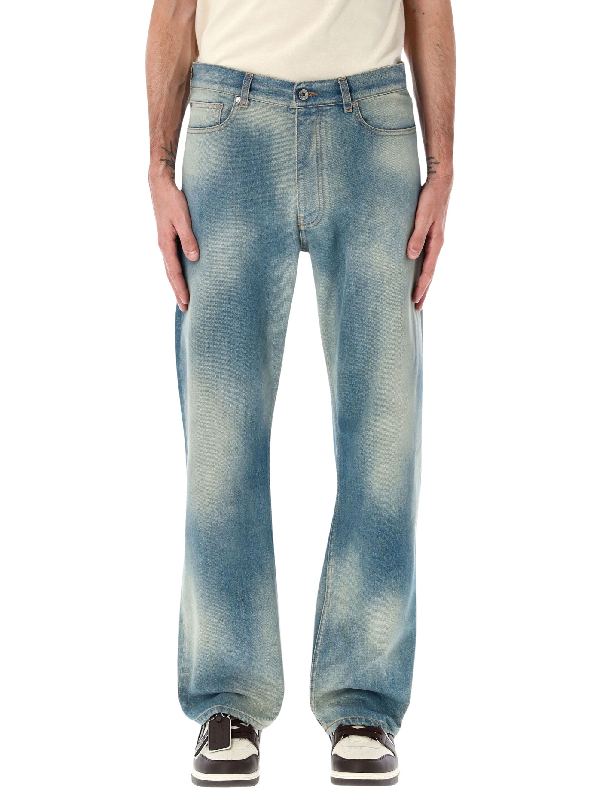 Off-White™ diag raw patch 90s Skate jeans Dirty Blue Cotton