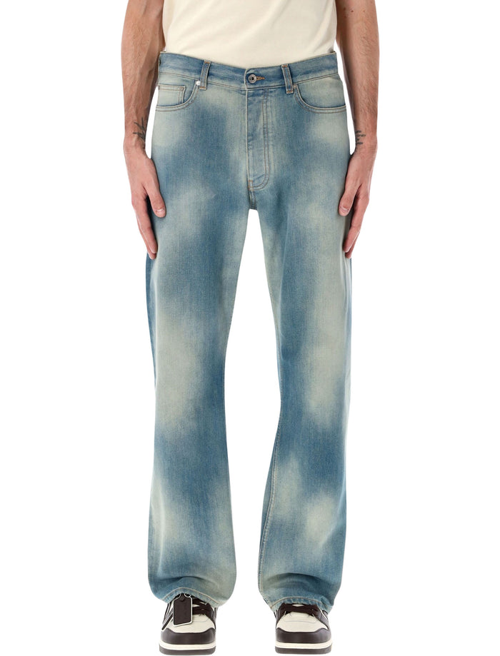 Off-White™ diag raw patch 90s Skate jeans Dirty Blue Cotton