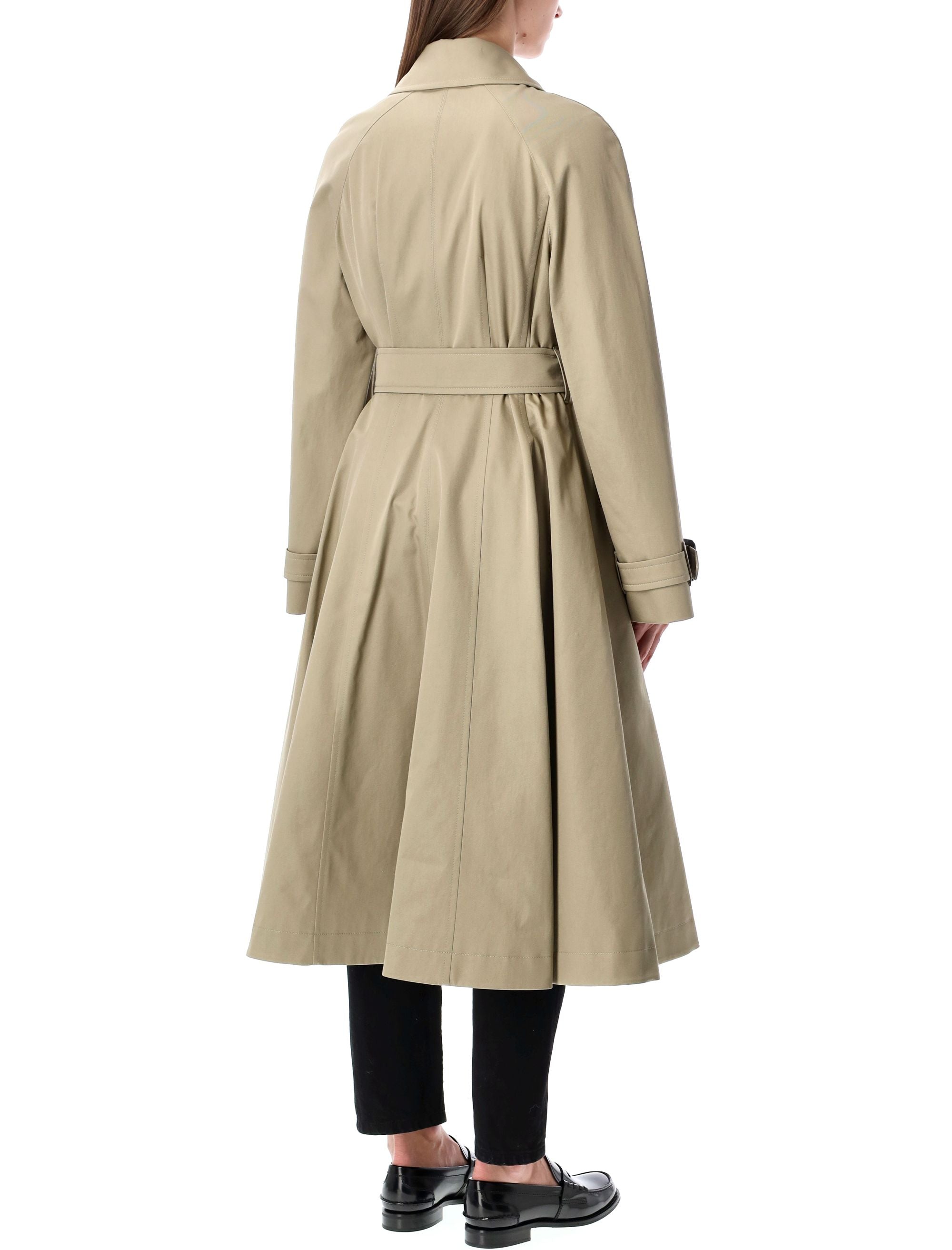 Beige Gabardine Ellingham Fit-And-Flare Coat Quill Cotton