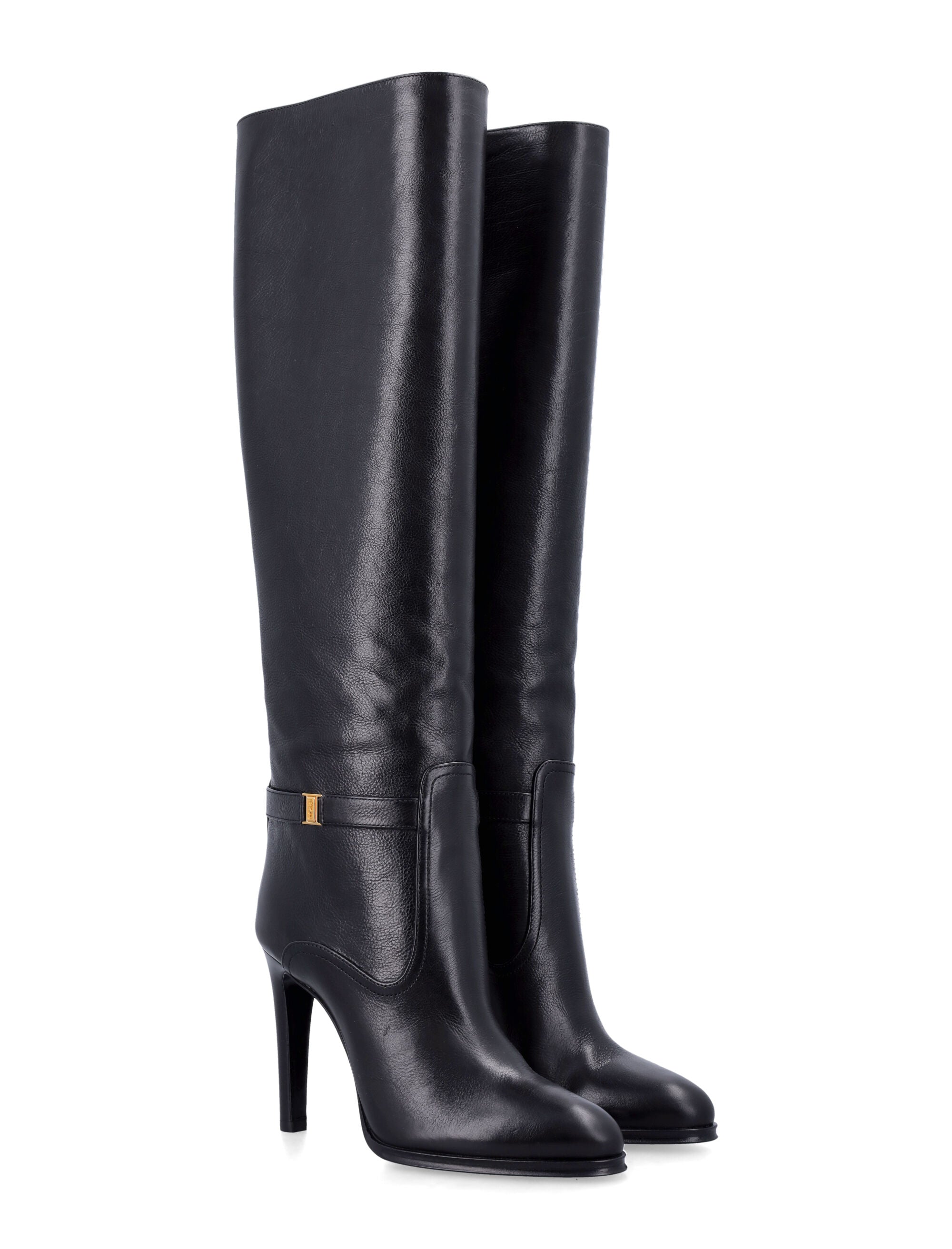 Diane boots Black Calf Skin Leather