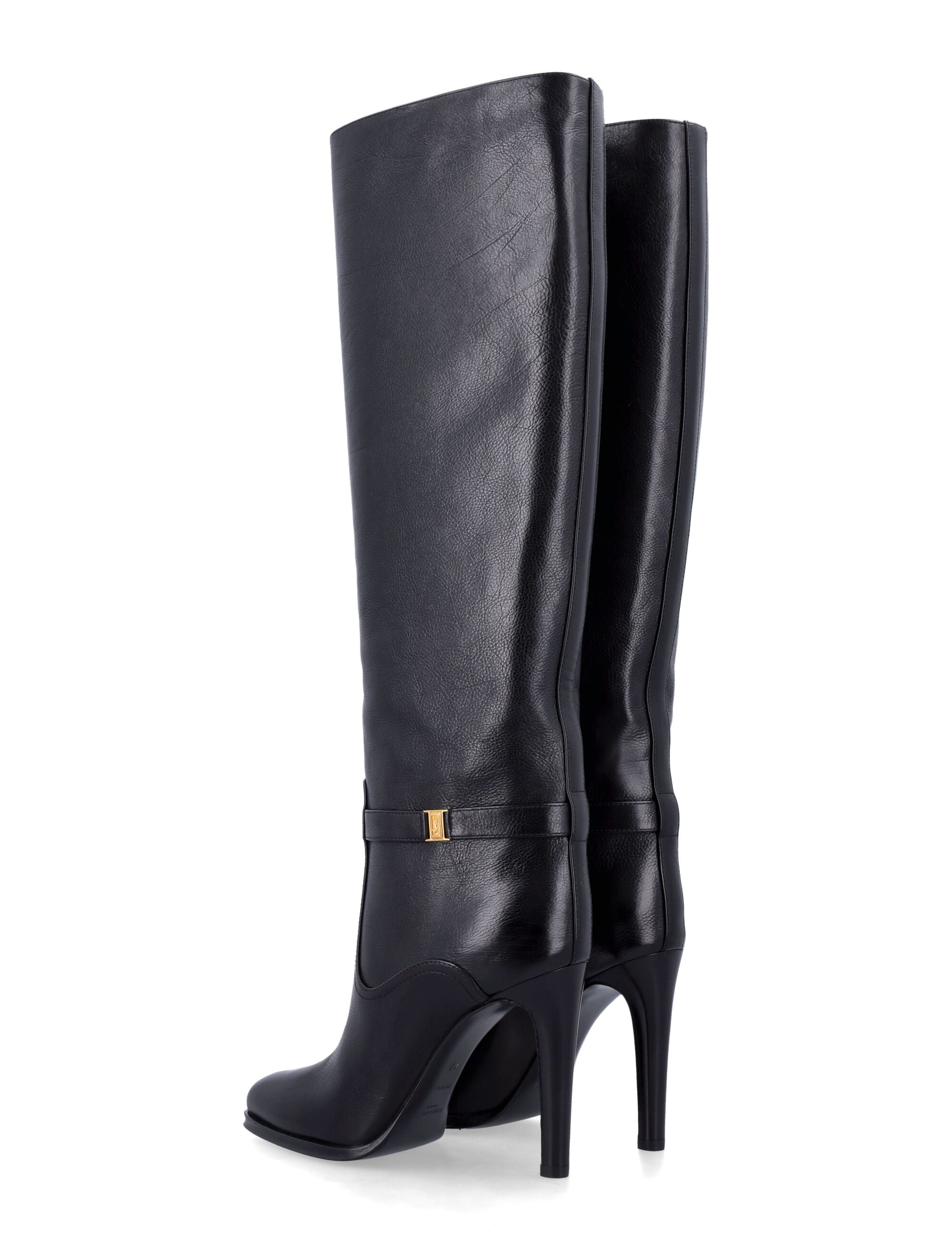Diane boots Black Calf Skin Leather