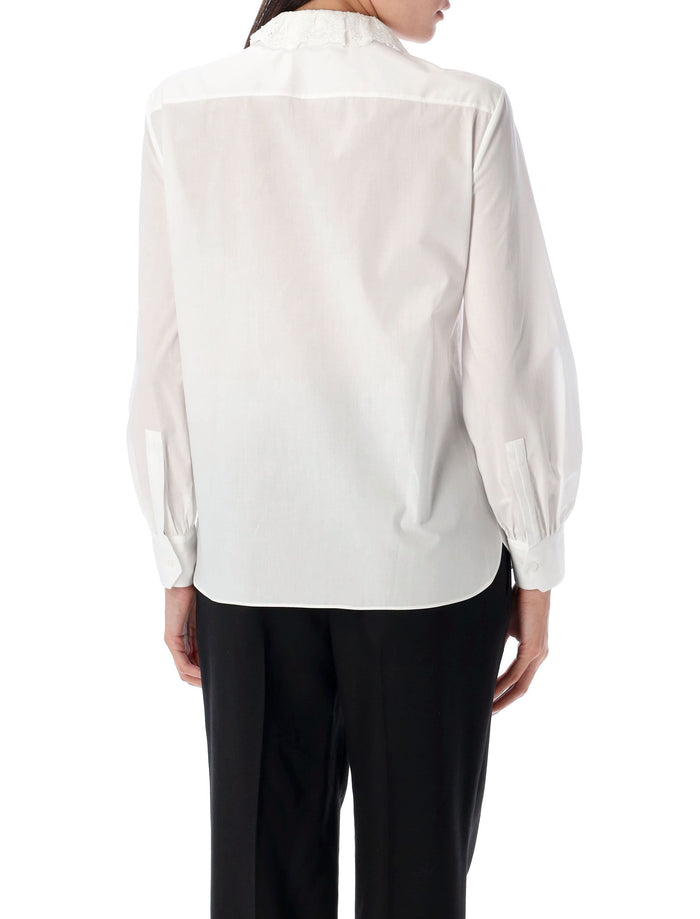 Cotton poplin shirt White