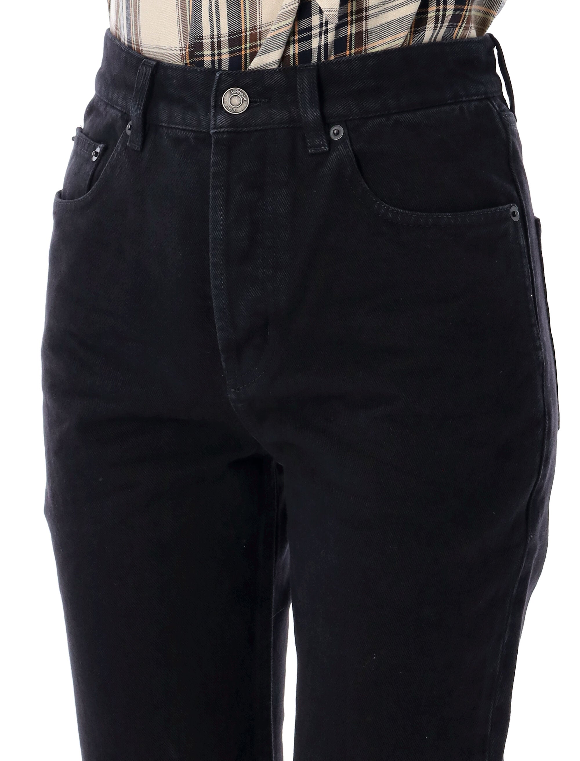 90s slim jeans Midnight Black Cotton