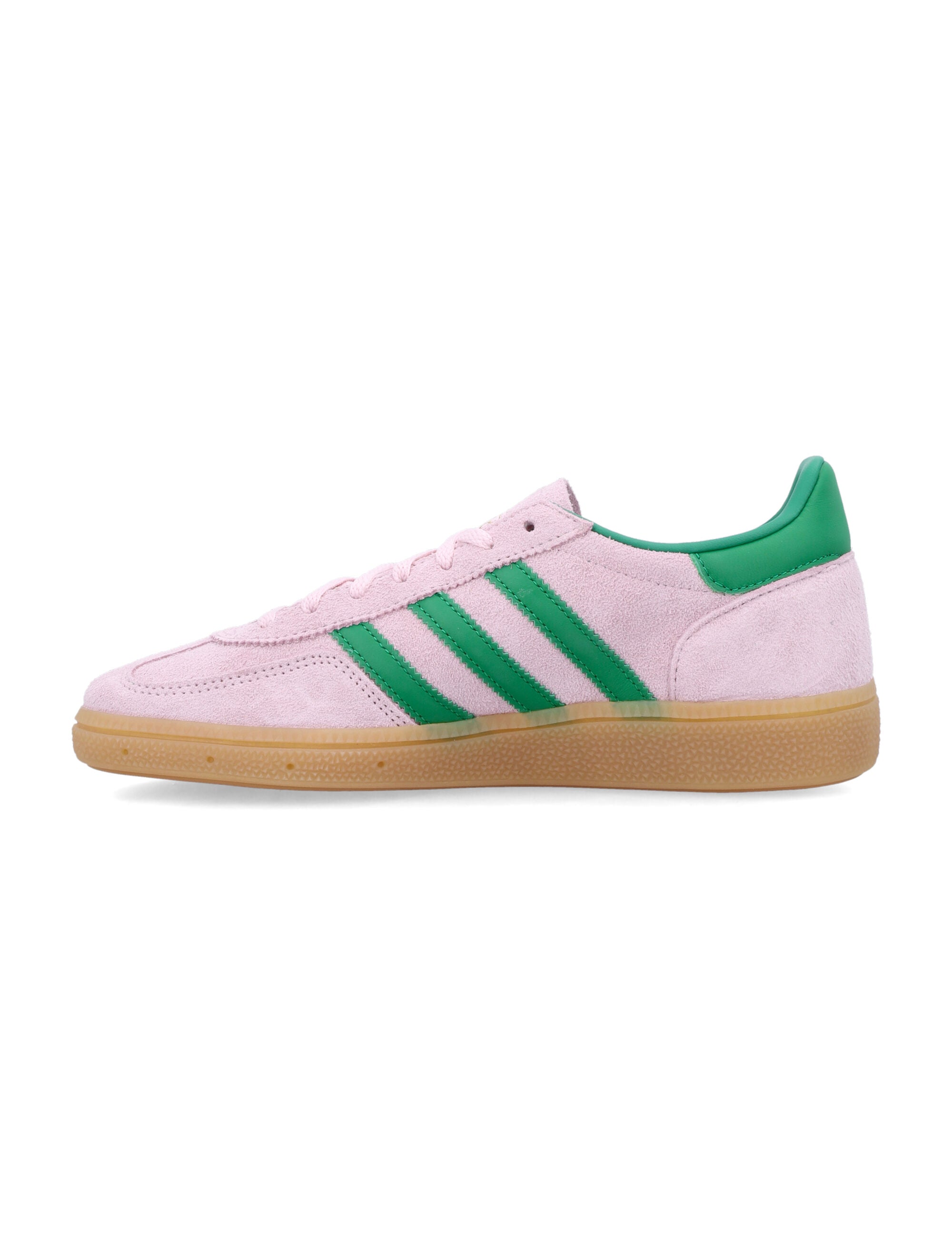 Handball Spezial womans sneakers Clear Pink/green/gold Metallic Leather Sole