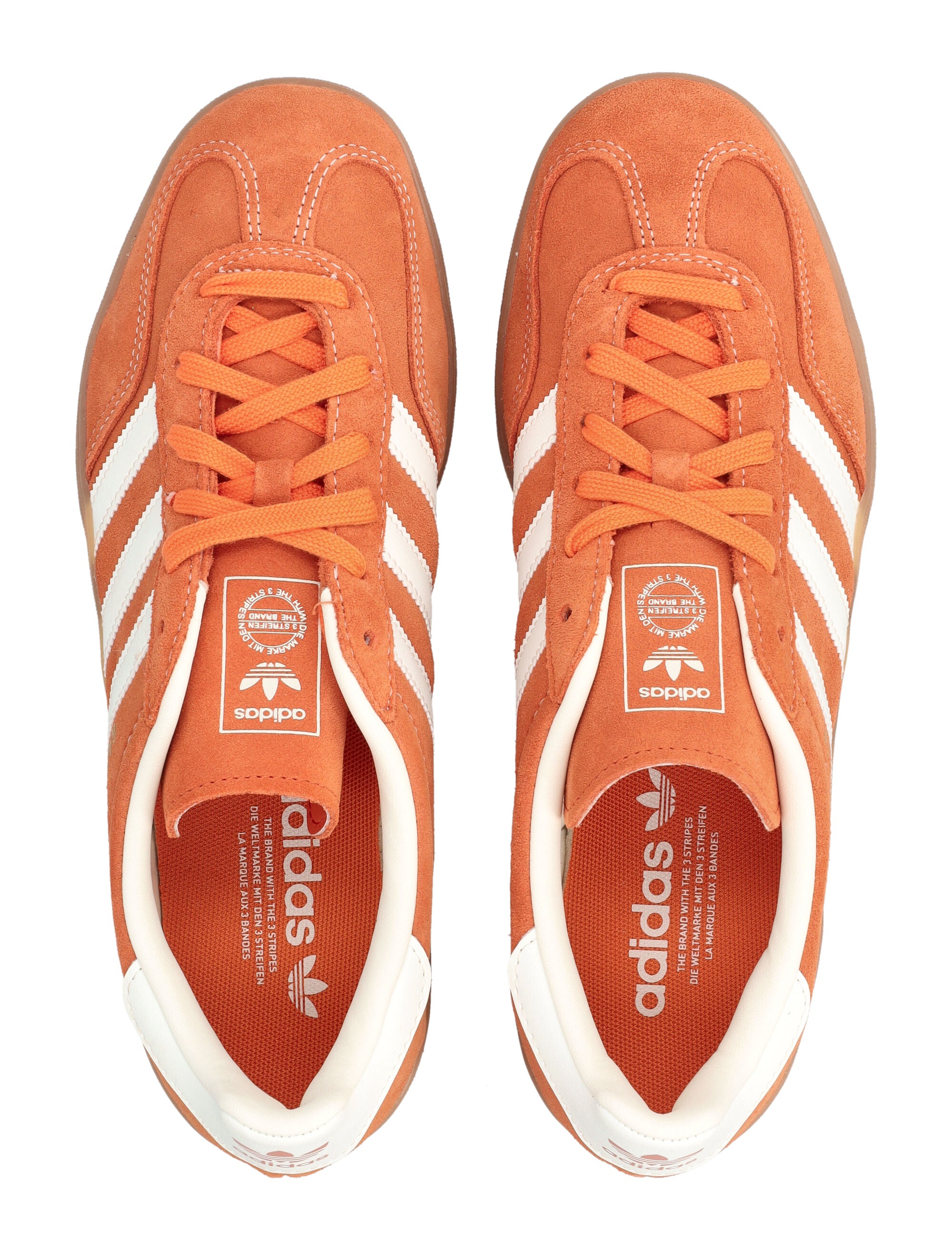 adidas Originals Gazelle Indoor Leather Sneakers Orange Upper