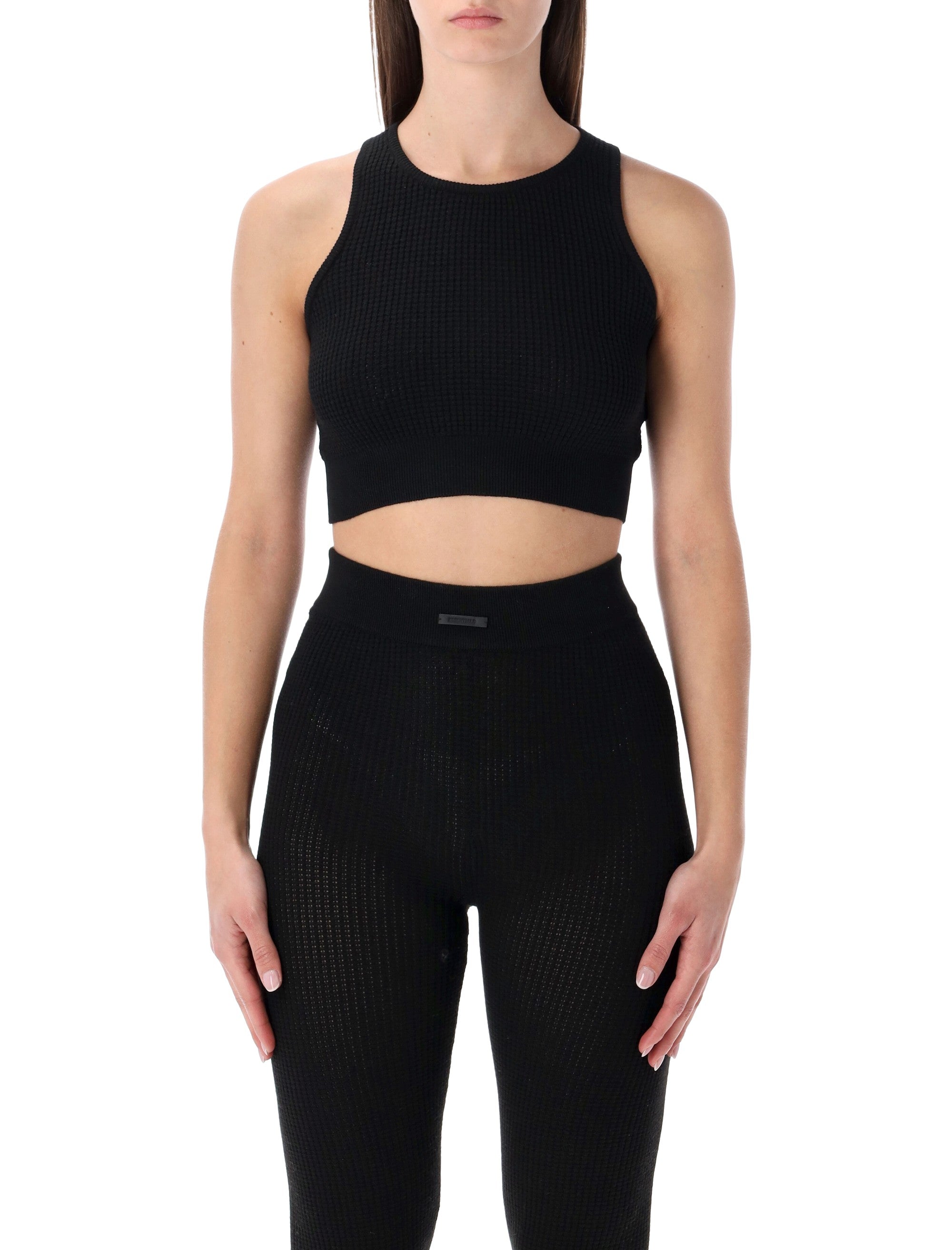 Essentials Fear of God Waffle sport tank black Vintage Polyester Top