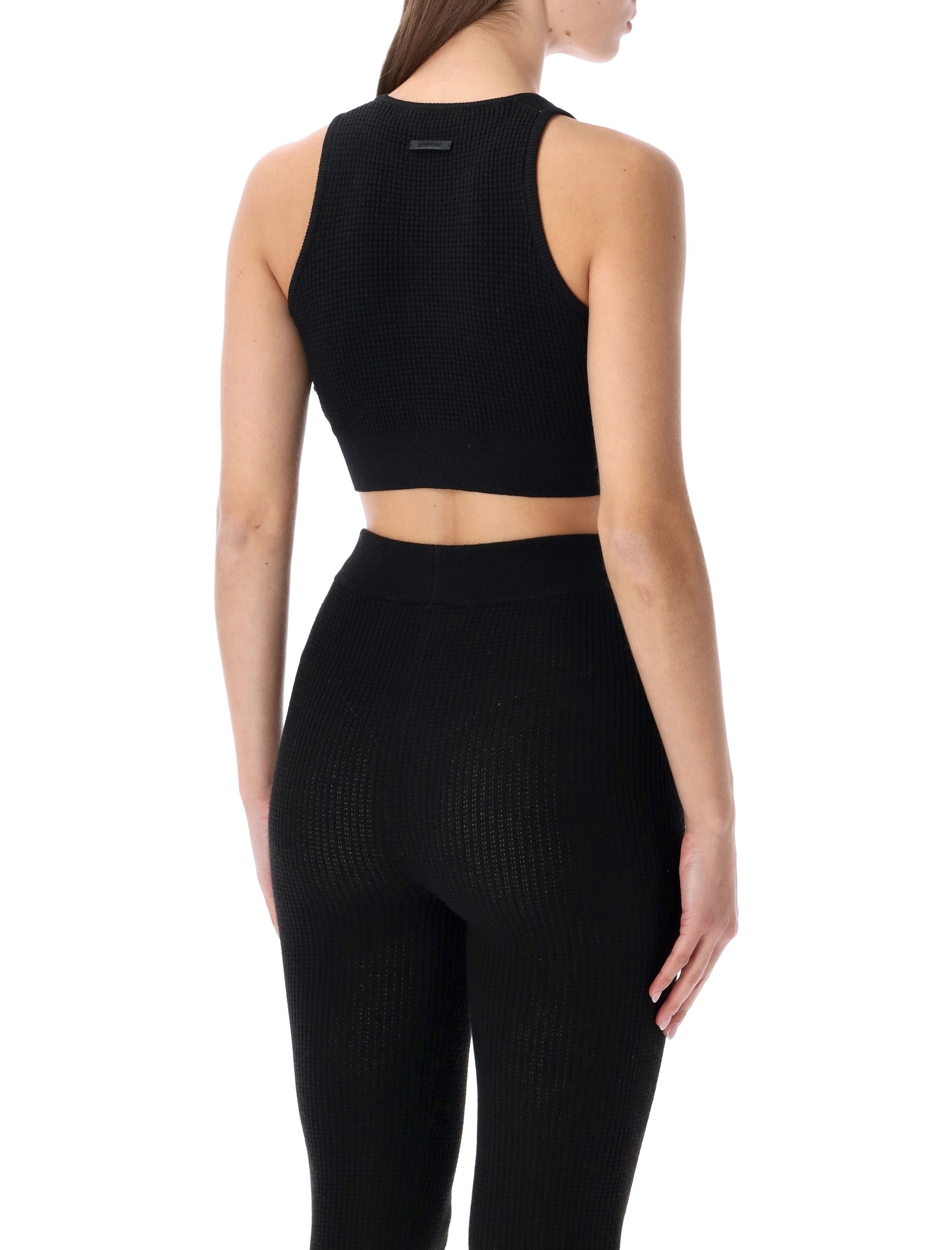 Essentials Fear of God Waffle sport tank black Vintage Polyester Top