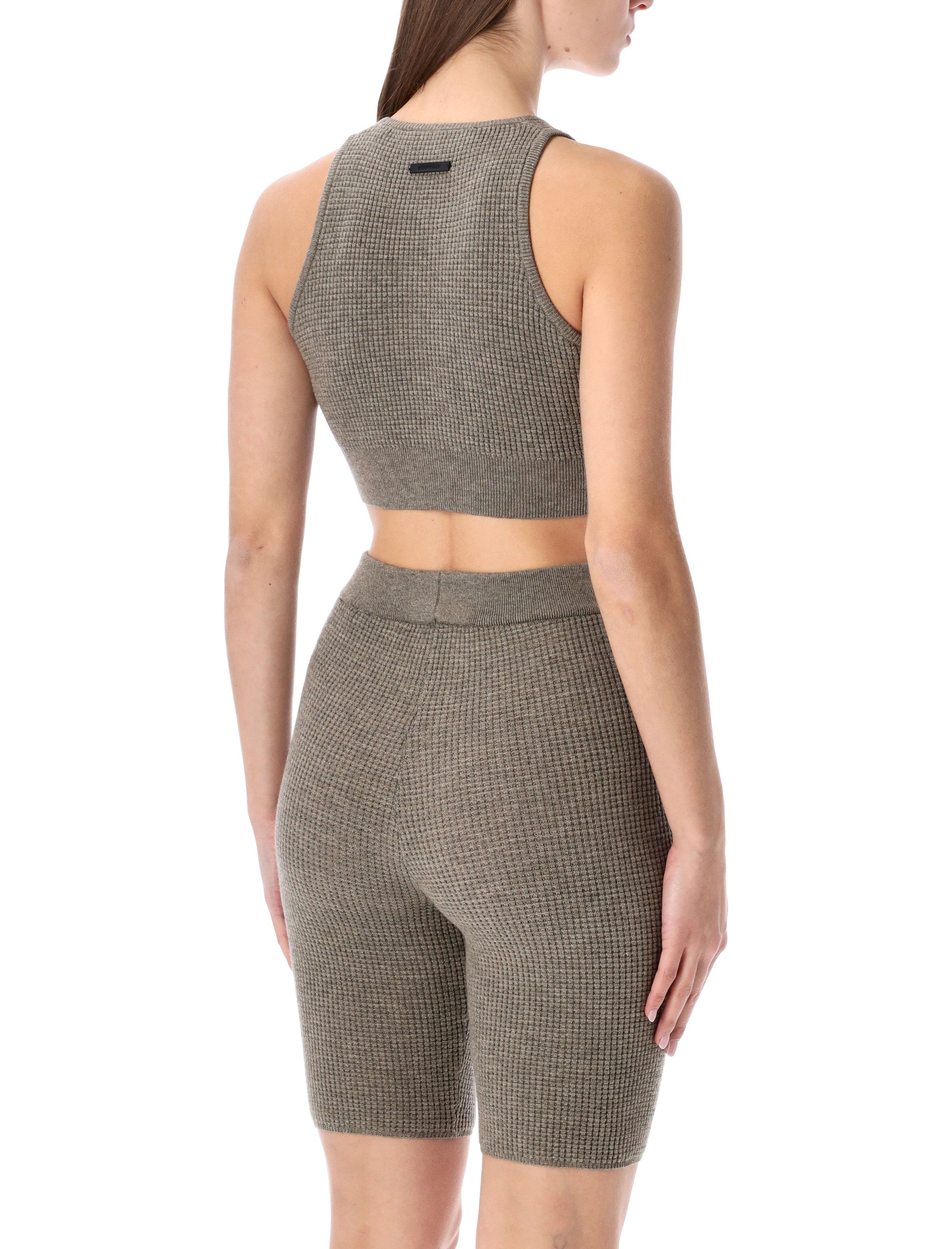 Essentials Fear of God Waffle sport tank homestead heather-tone Heater Polyester Top