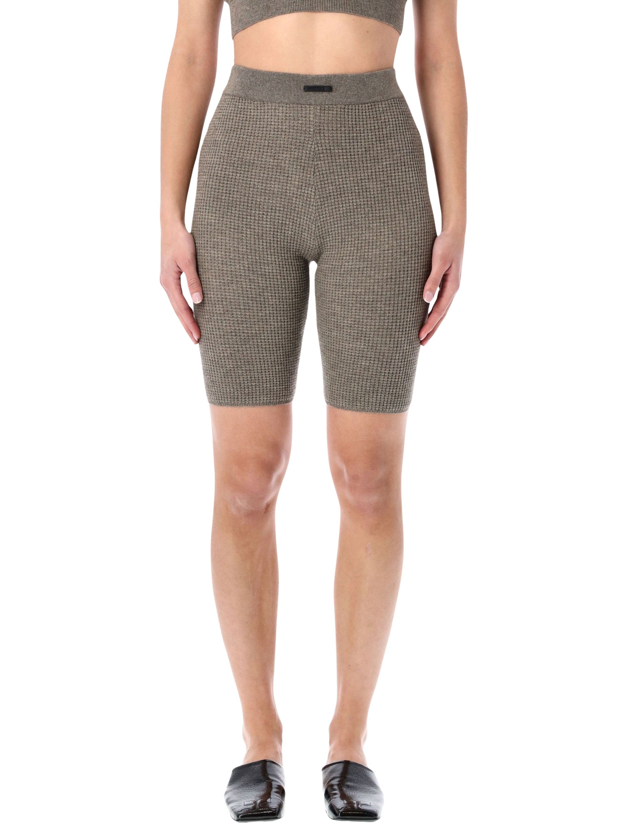 Essentials Fear of God Waffle biker short homestead heater-tone Polyester