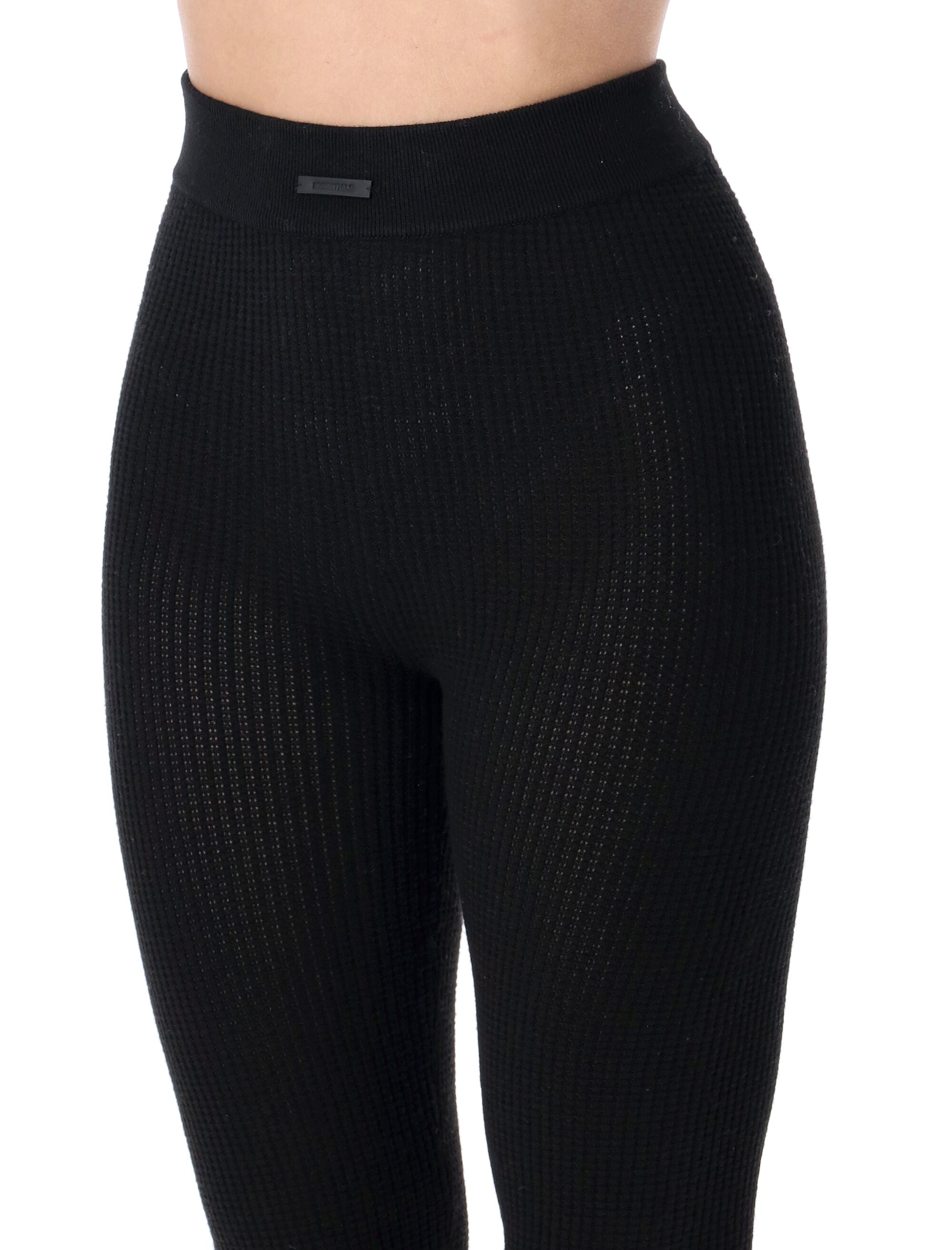 Essentials Fear of God black Waffle leggings Vintage Polyester