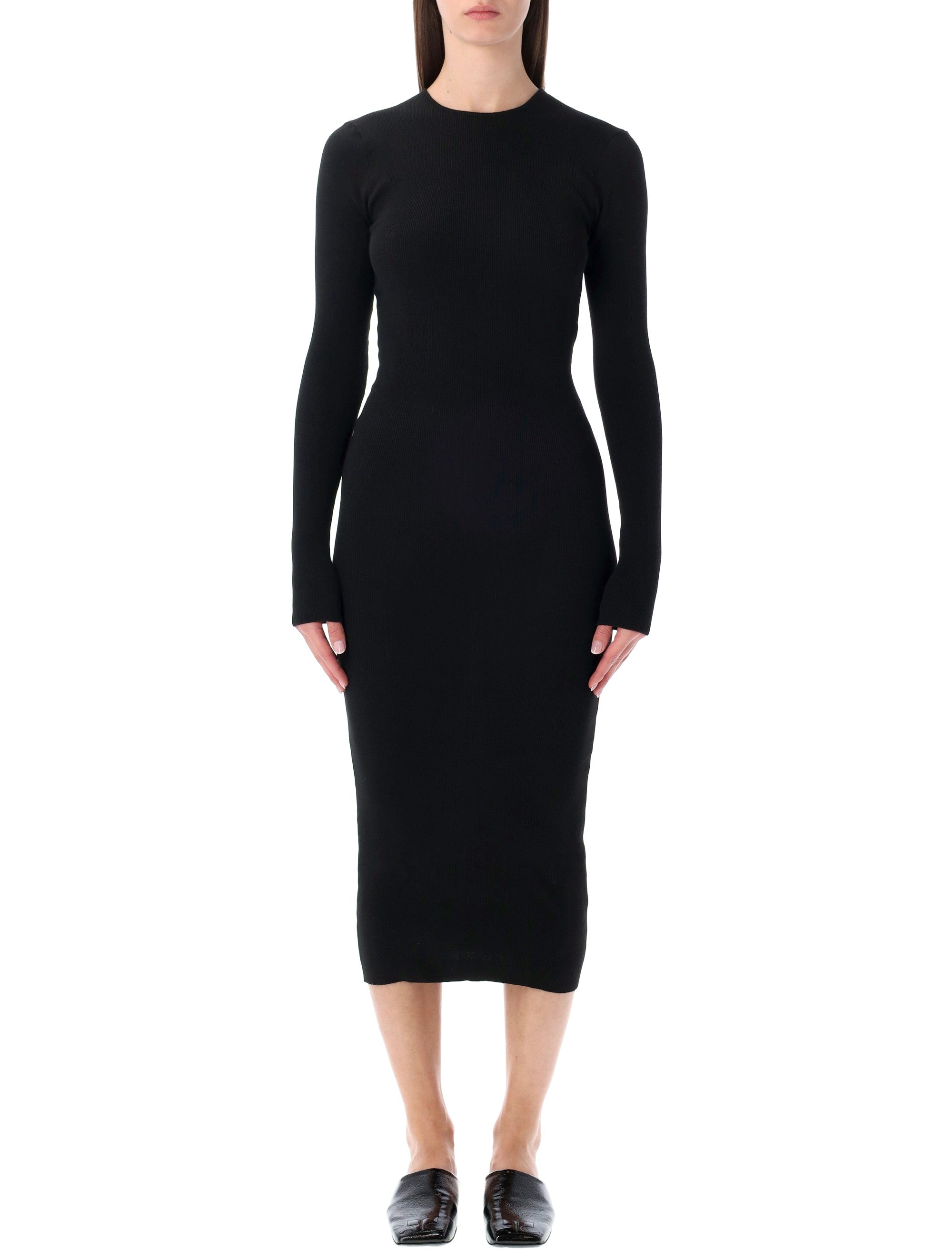 Essentials Fear of God rib long sleeve dress Vintage Black Polyester