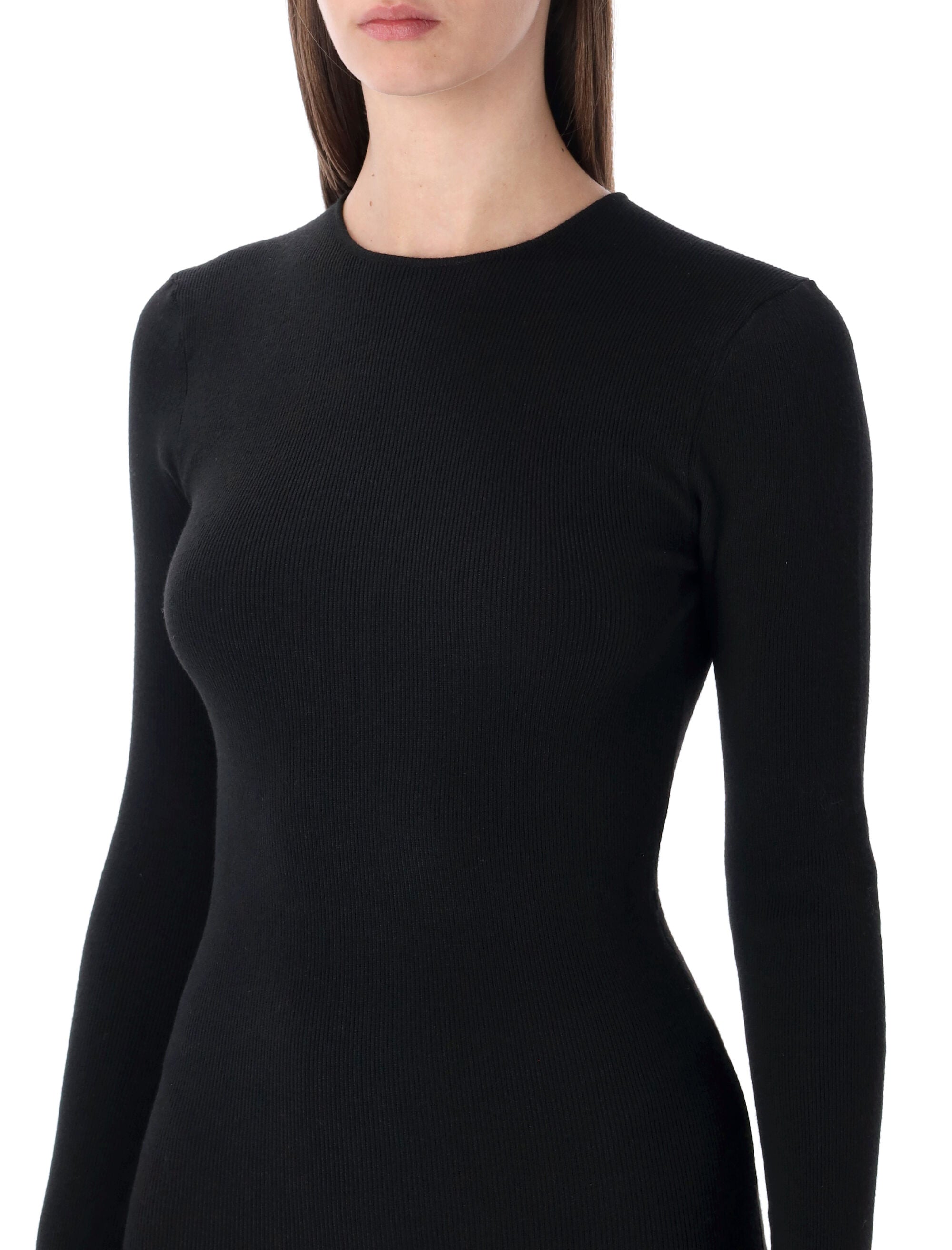 Essentials Fear of God rib long sleeve dress Vintage Black Polyester
