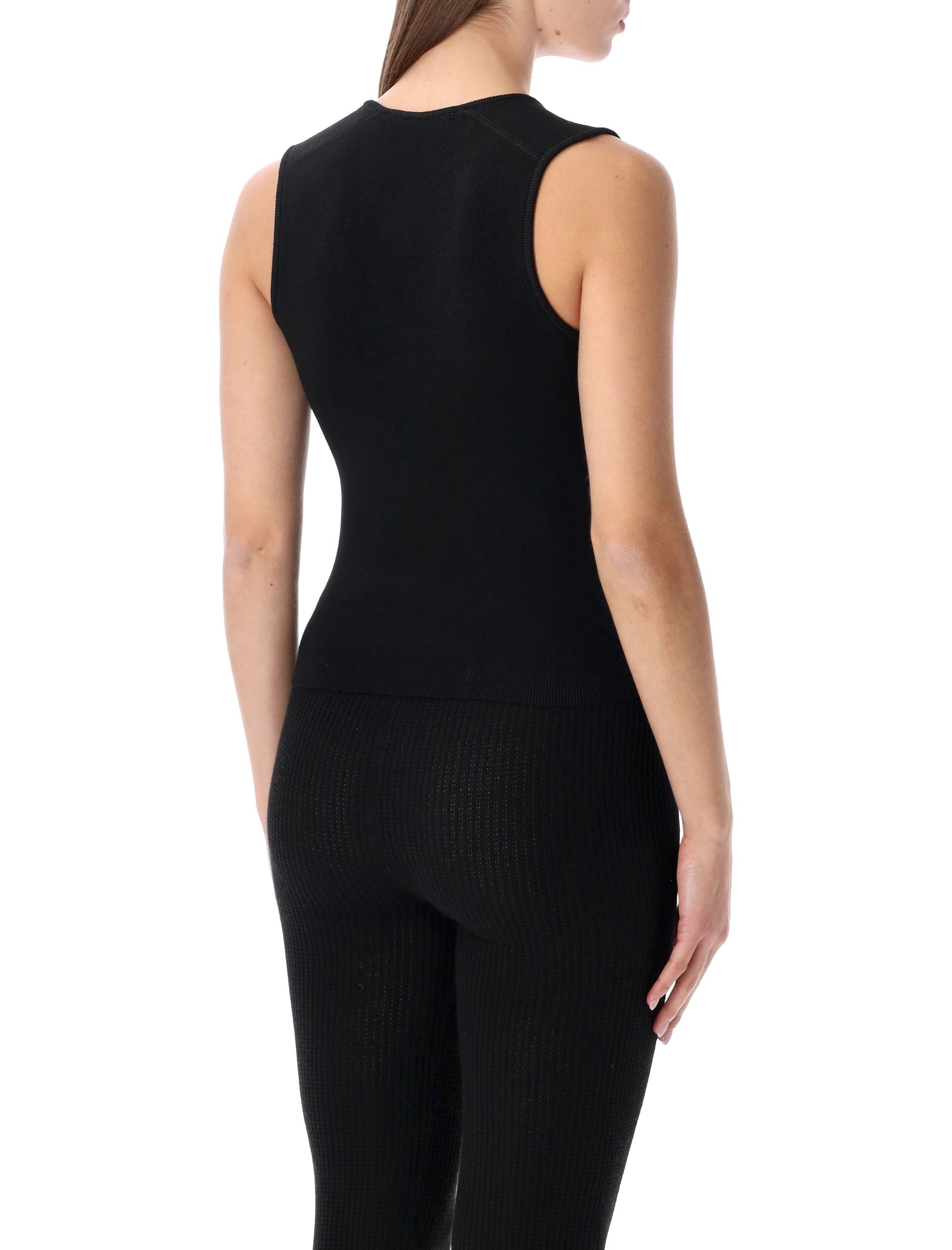 Essentials Fear of God rib tank Vintage Black Polyester Top