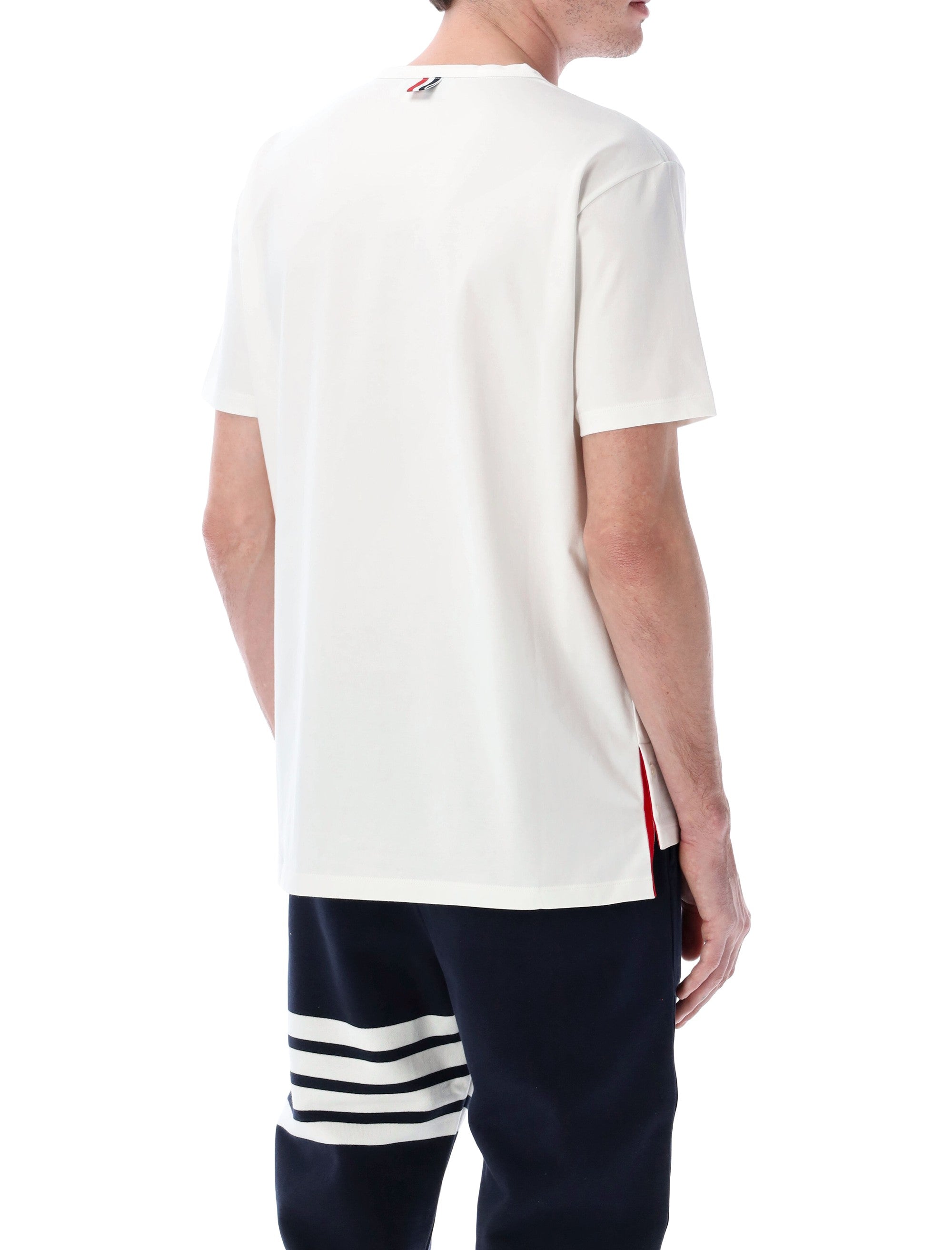 Thom Browne Jersey Pocket T-Shirt White Cotton Tshirt