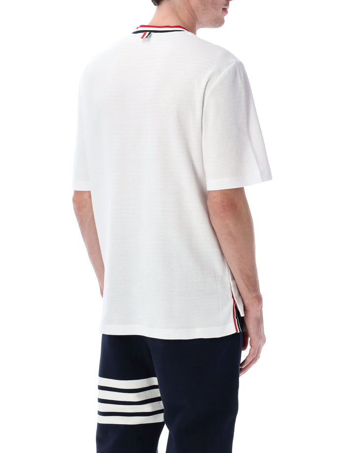 Thom Browne striped detail t-shirt White Cotton Tshirt
