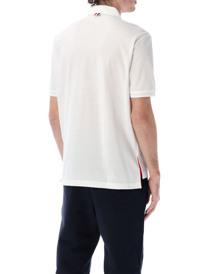 Thom Browne mercerized piqué polo White Cotton Tshirt