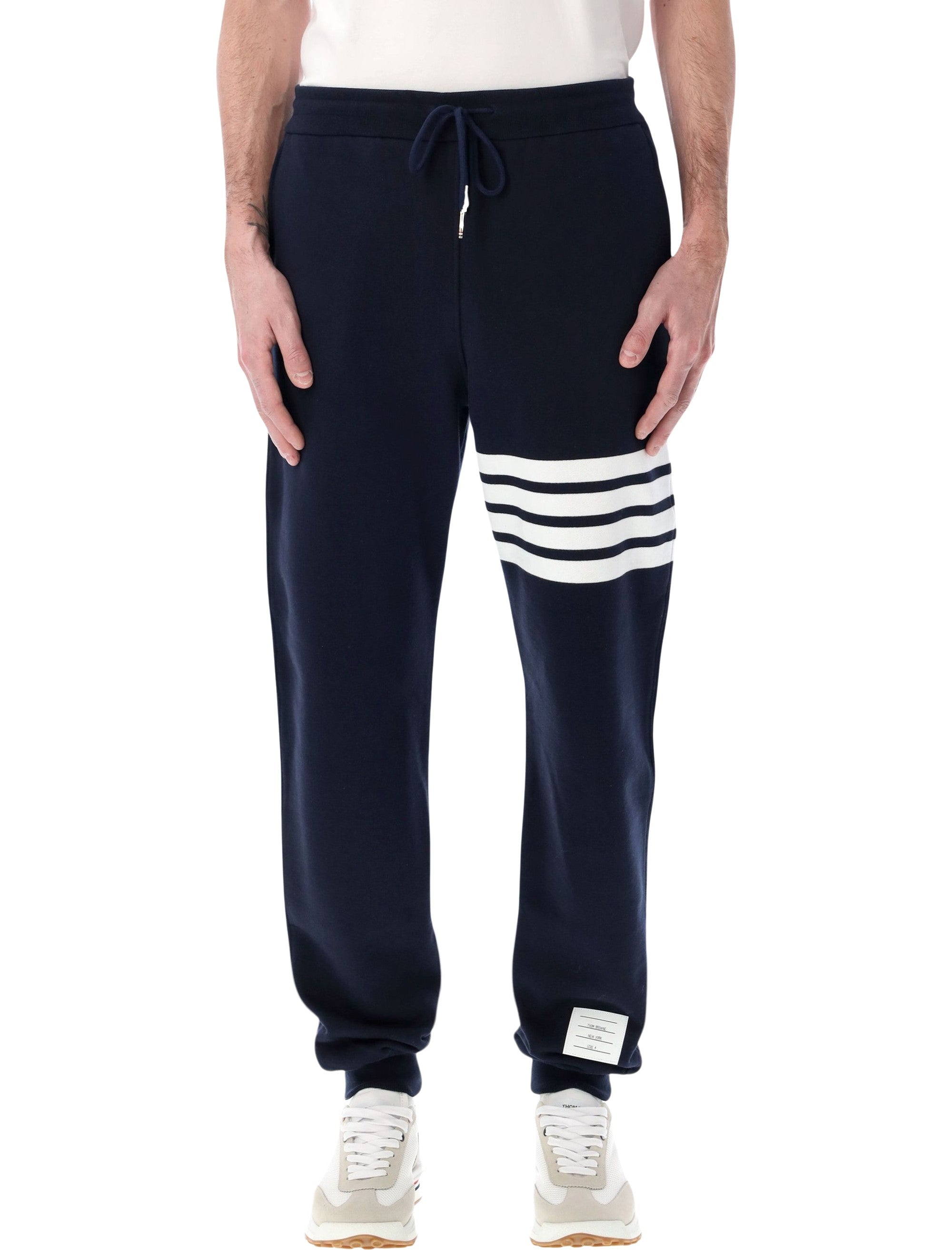 Thom Browne fleece sweatpants Navy Cotton Lining