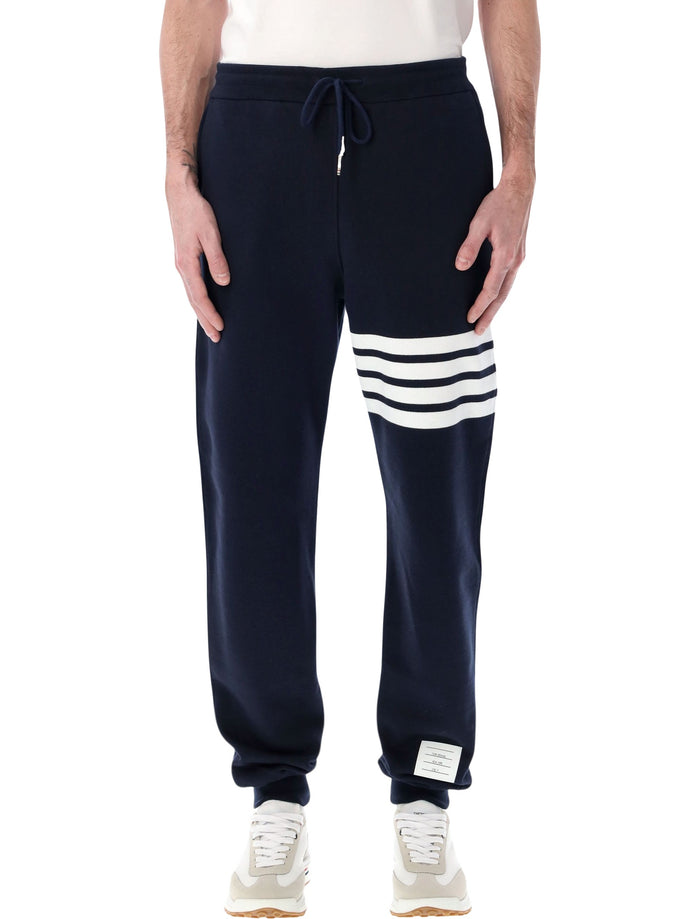 Thom Browne Fleece Sweatpants Navy Cotton Lining