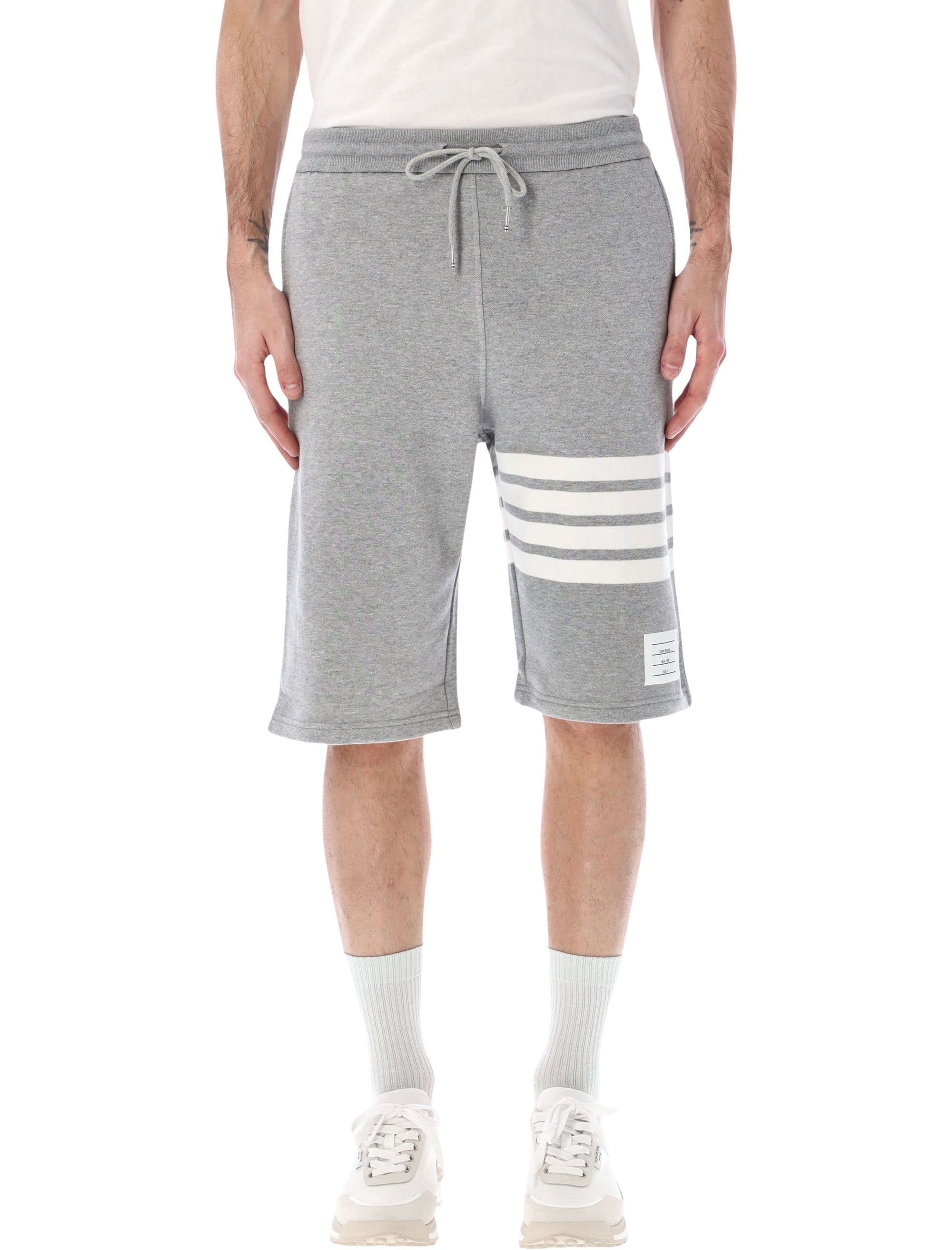 Thom Browne fleece sweatshorts Light Grey Cotton Lining Short
