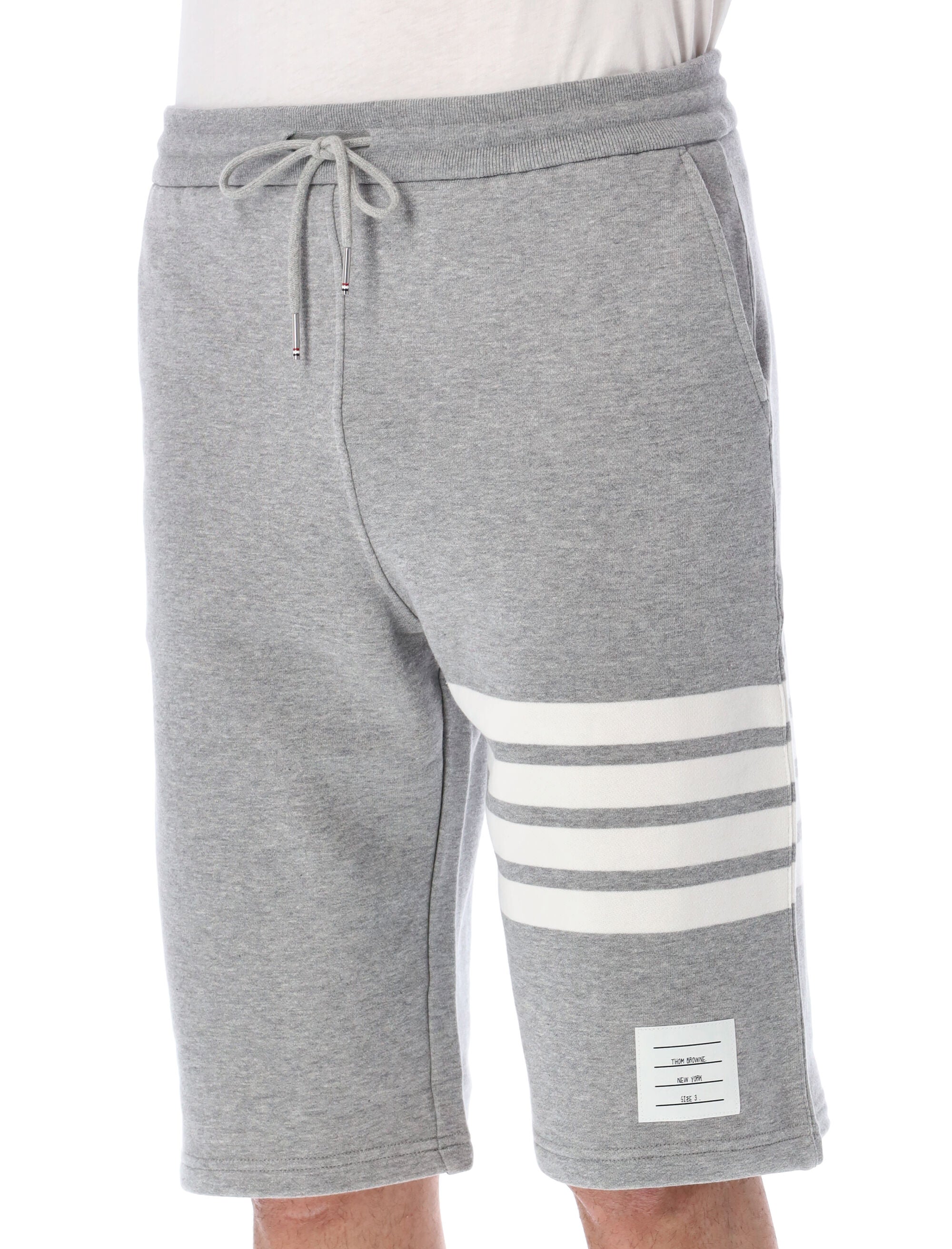 Thom Browne fleece sweatshorts Light Grey Cotton Lining Short