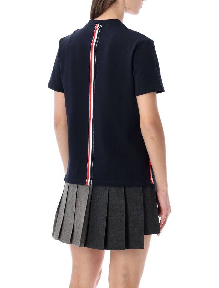 Thom Browne Classic Piqué T-Shirt Navy Cotton Tshirt