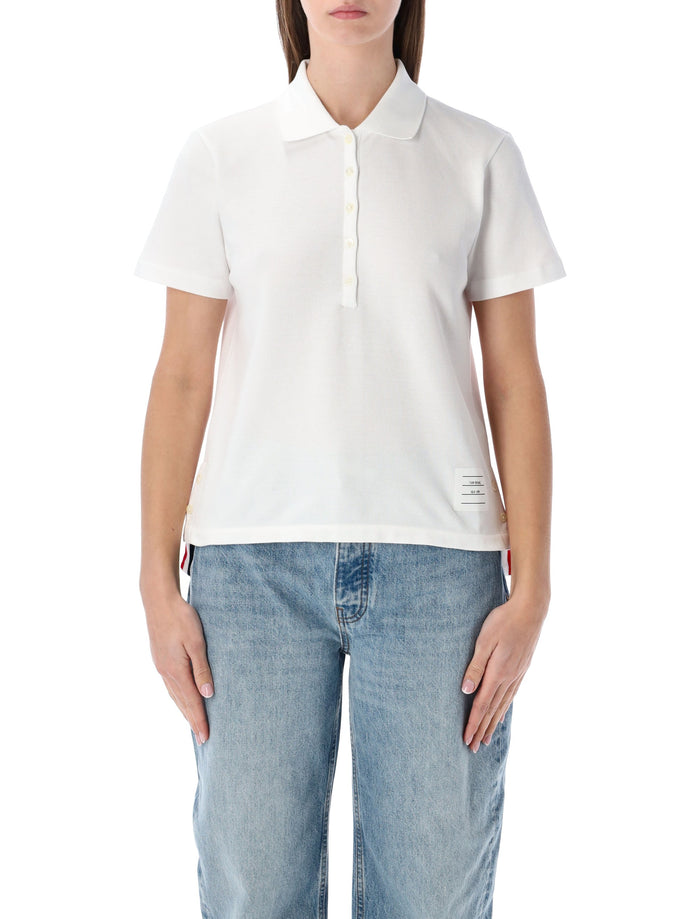 Thom Browne relaxed-fit cotton polo shirt White Tshirt